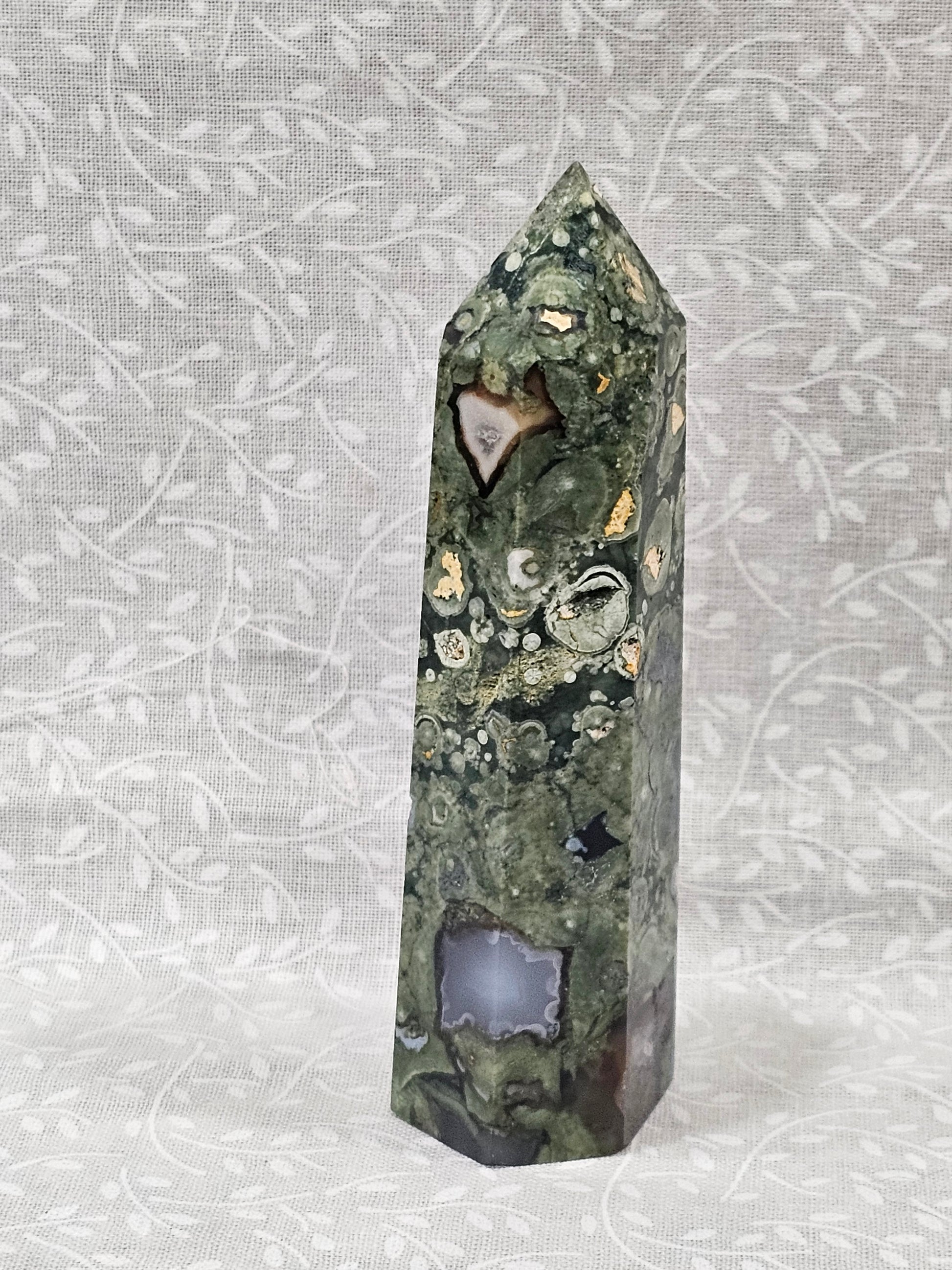 Rainforest Jasper Crystal Tower