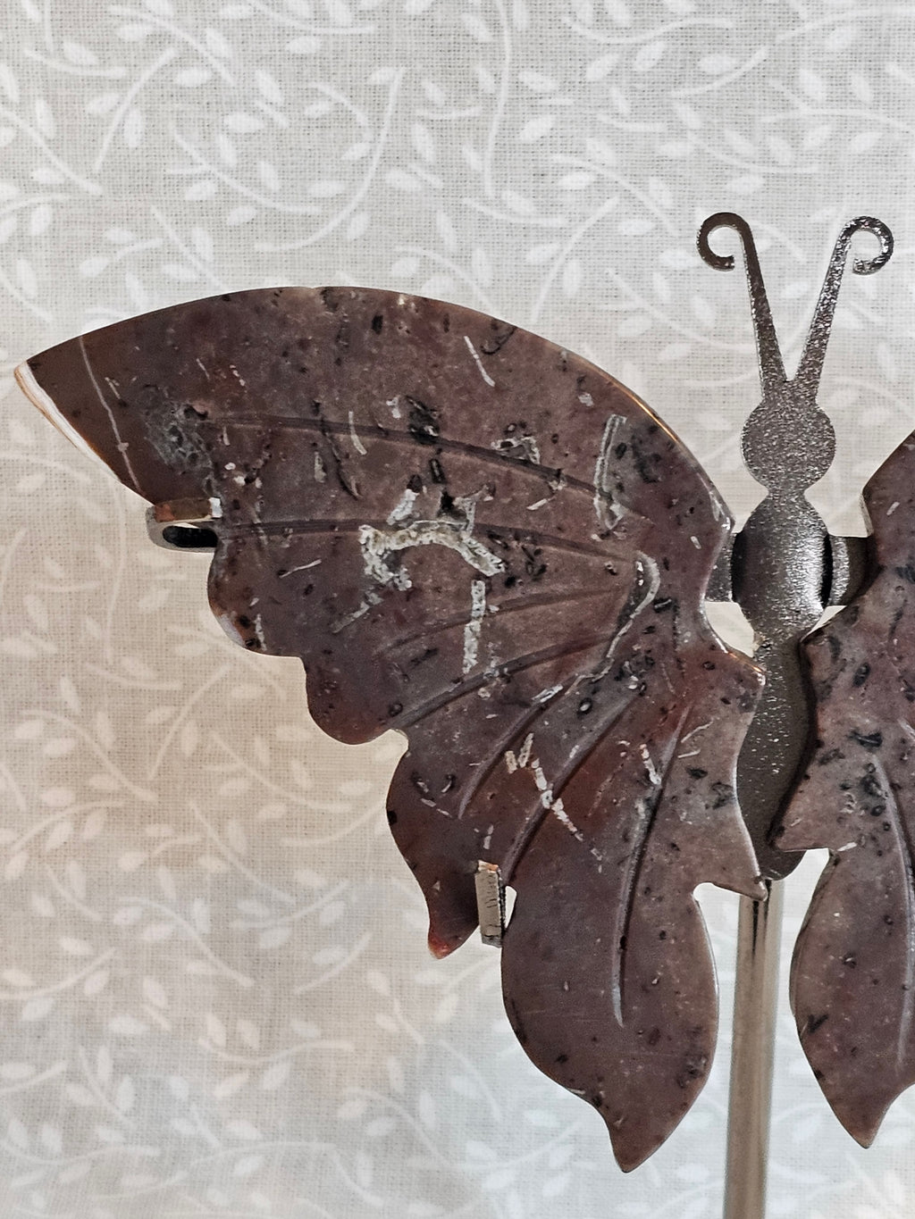 Jasper Crystal Butterfly Wings - 5 Inch Natural Stone Decor