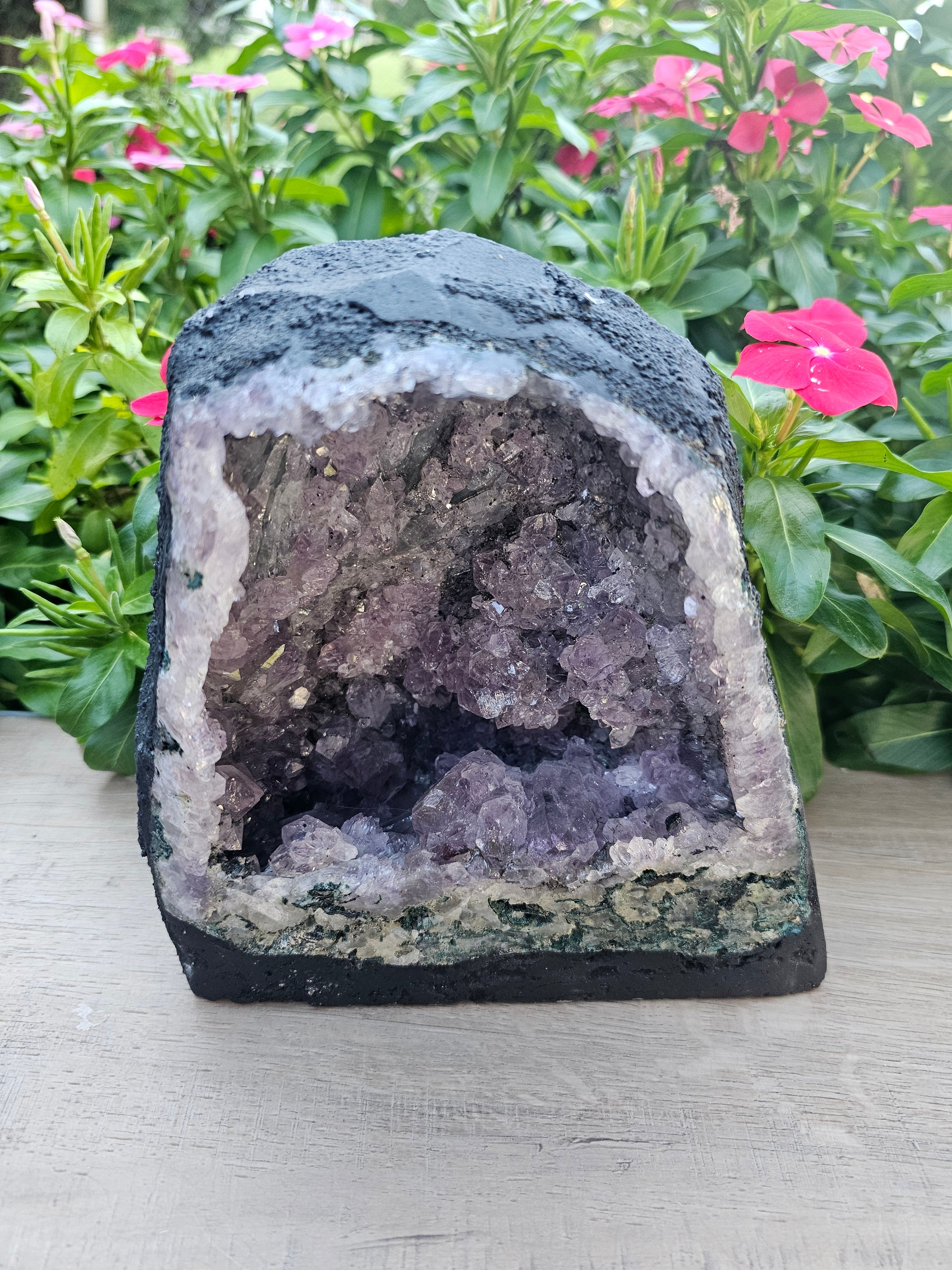 Amethyst Raw Crystal Cathedral - 7" Natural Purple Geode