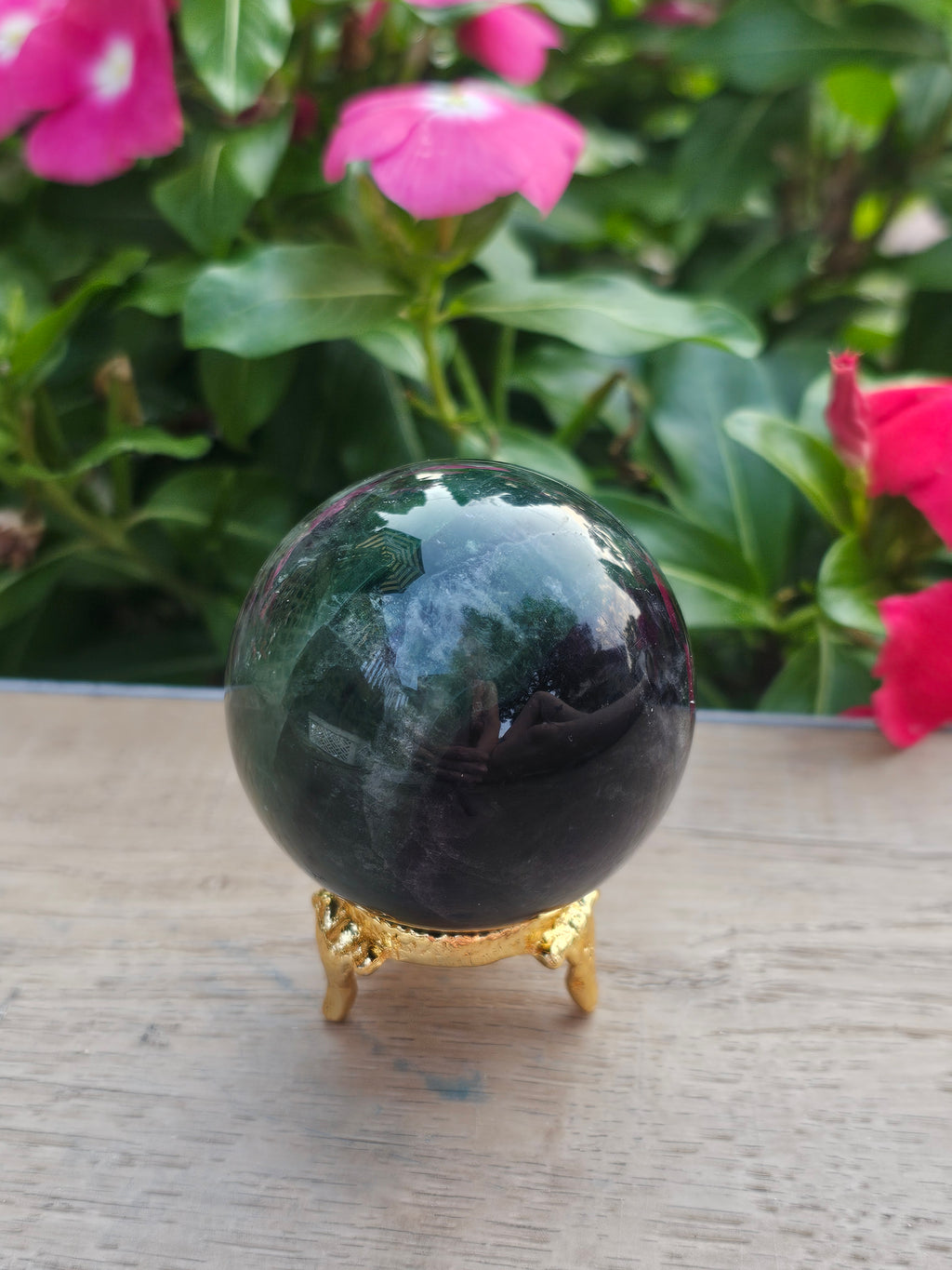 Rainbow Fluorite Crystal Sphere