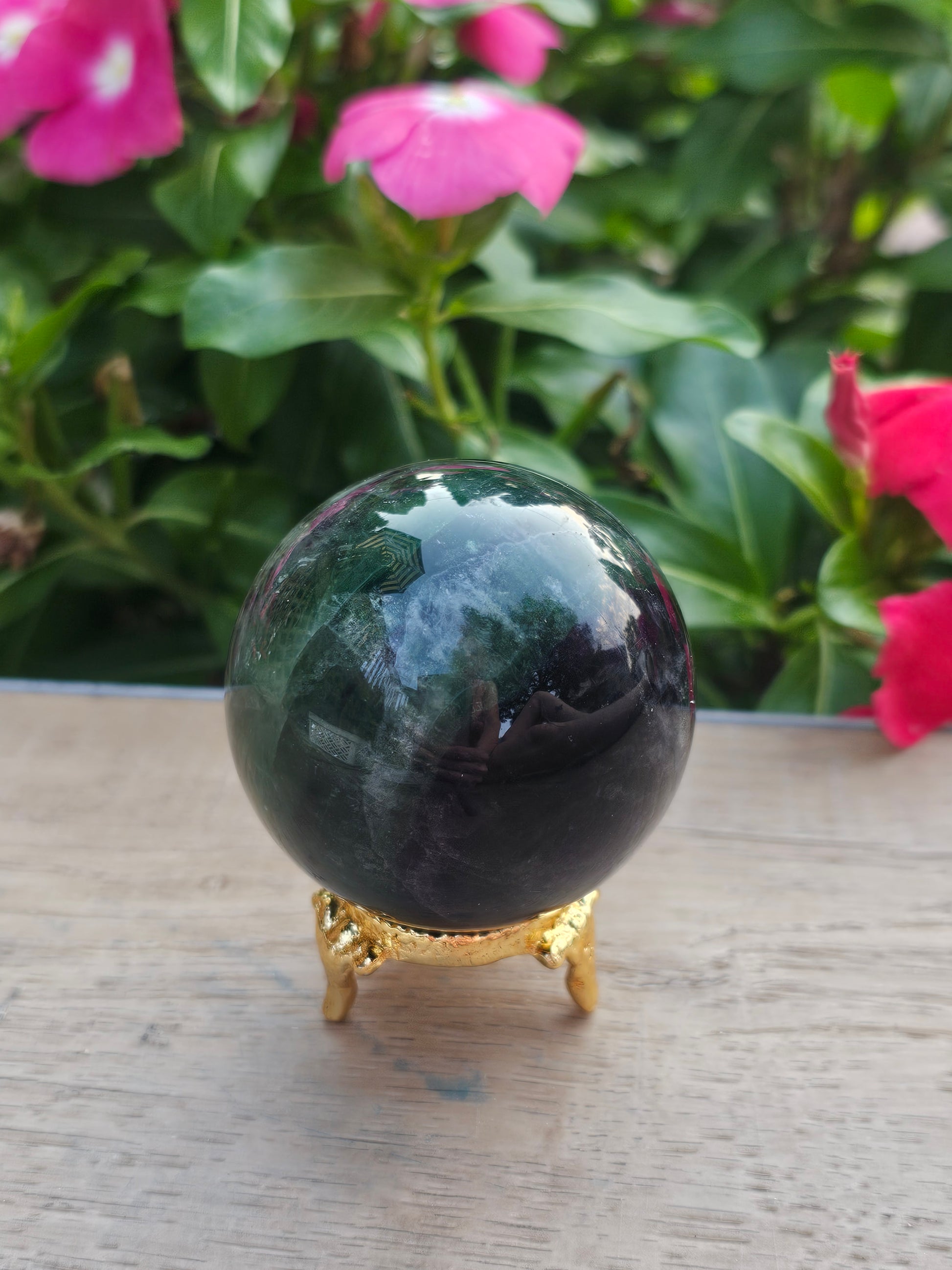Rainbow Fluorite Crystal Sphere