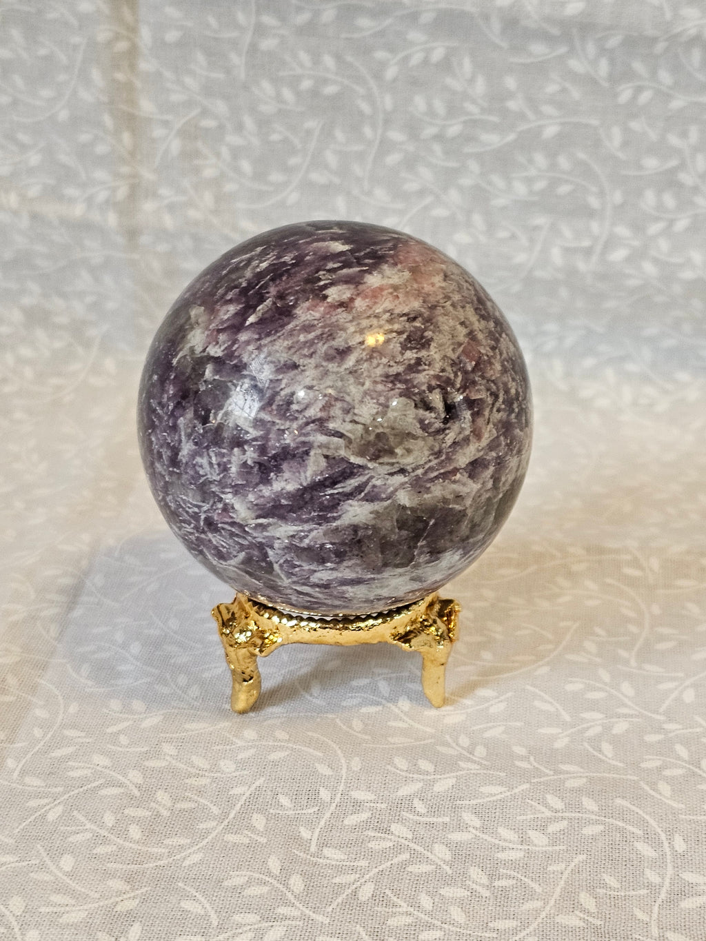 Lepidolite Crystal Sphere 65mm