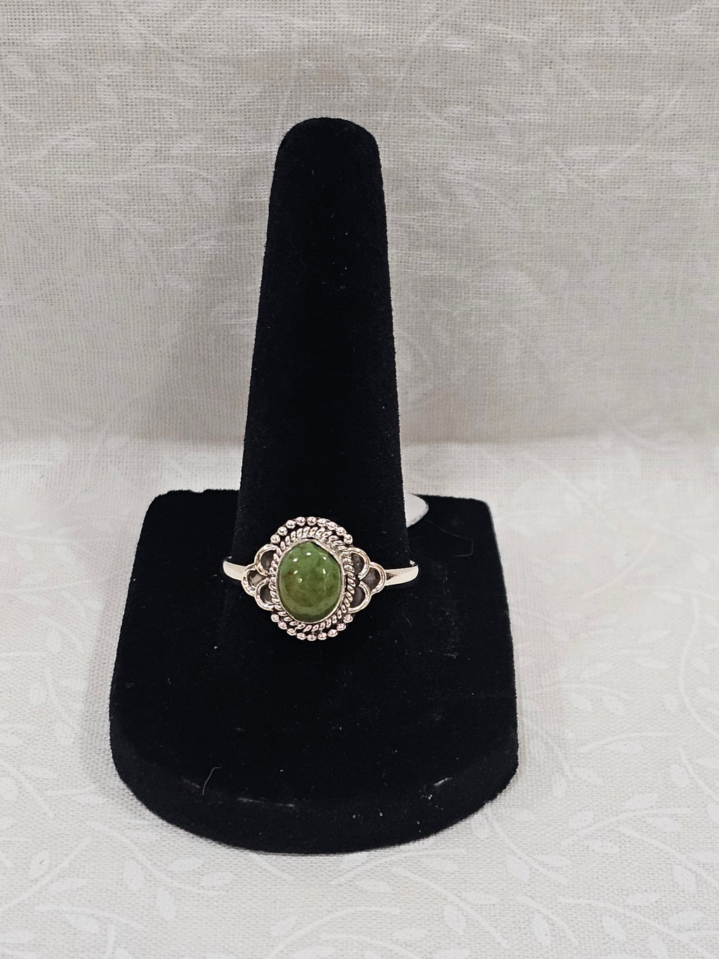 Sterling Silver Green Majove Turquoise Gemstone Ring 9