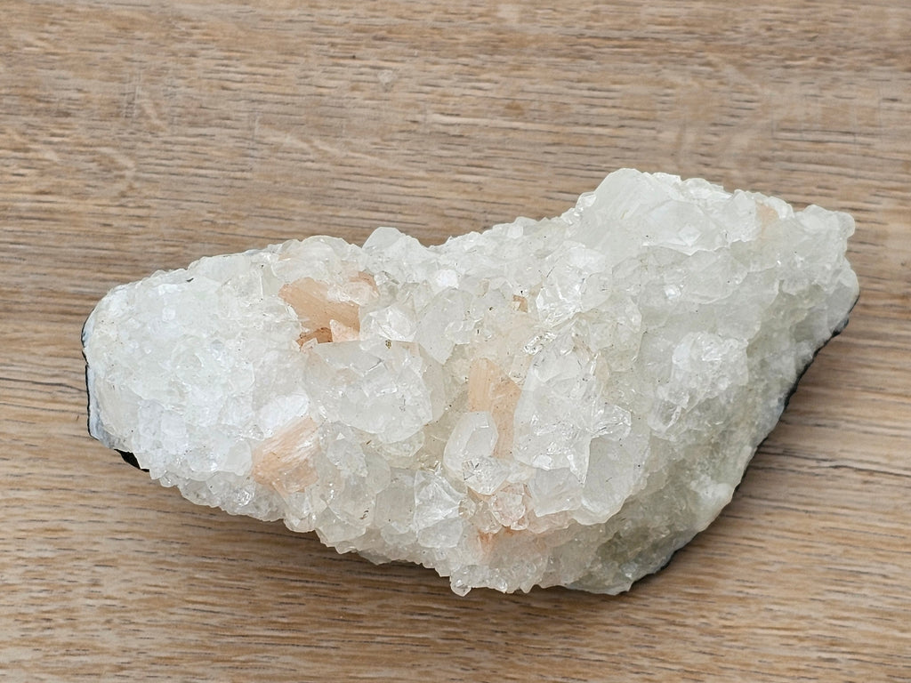Apophyllite with Stillbite Raw Crystal Cluster