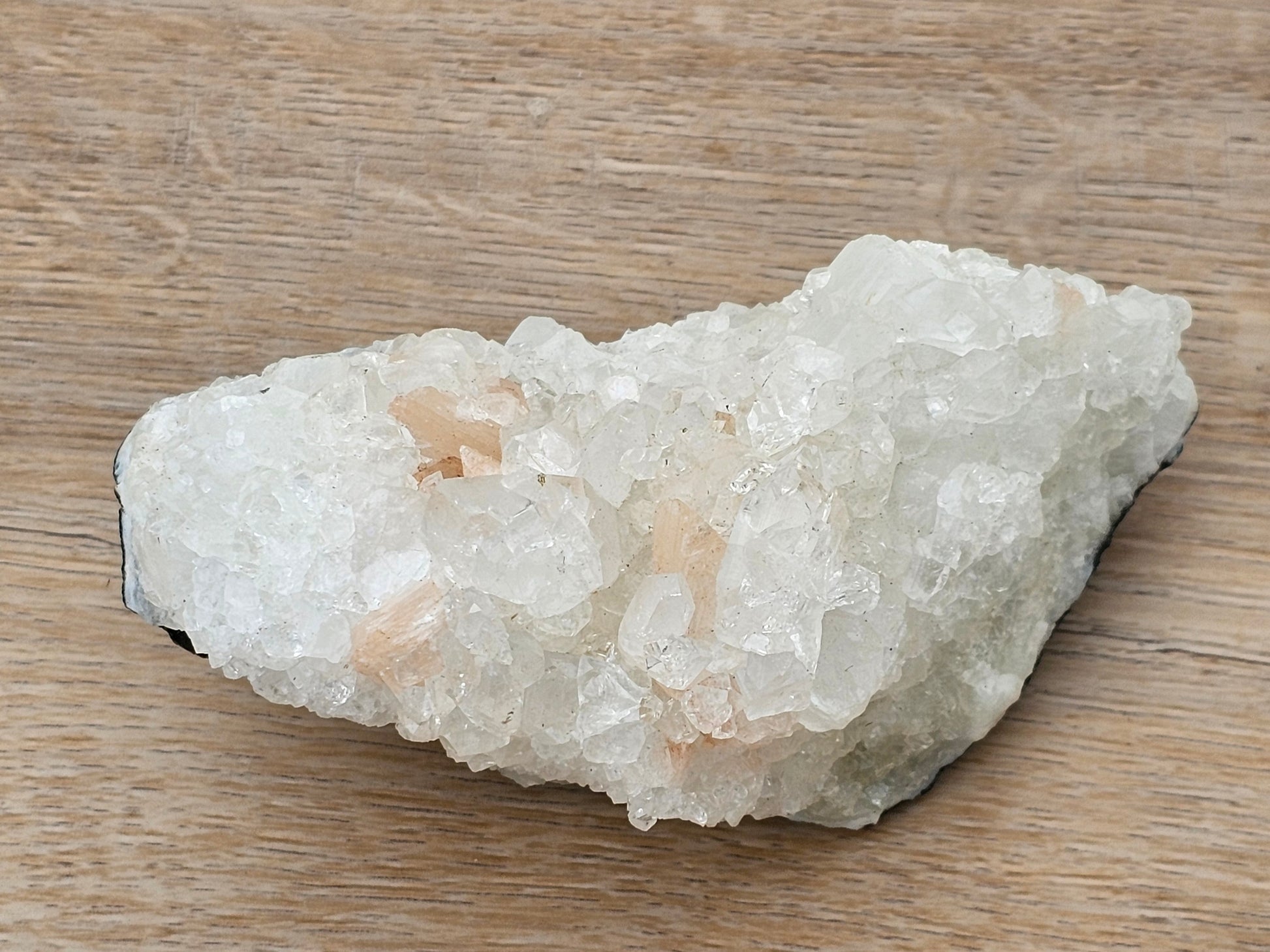 Apophyllite with Stillbite Raw Crystal Cluster