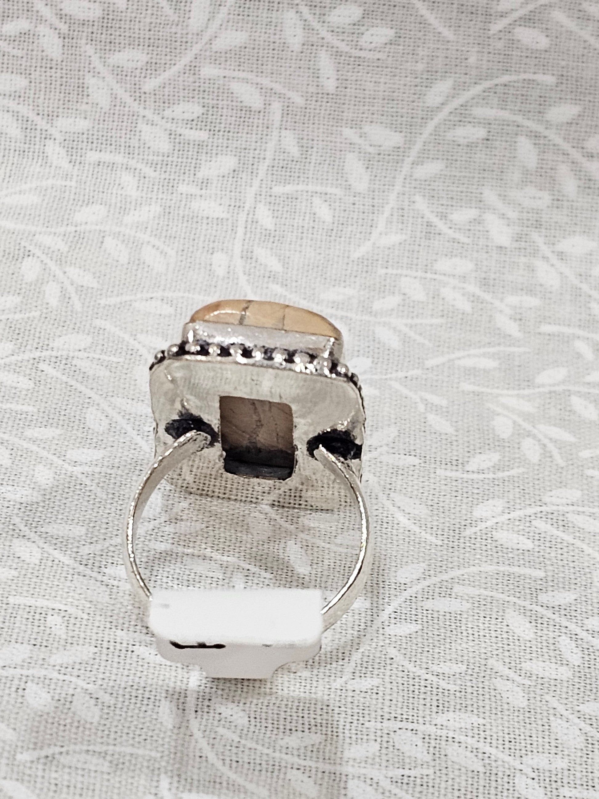 Sterling Silver Jasper Gemstone Ring 7