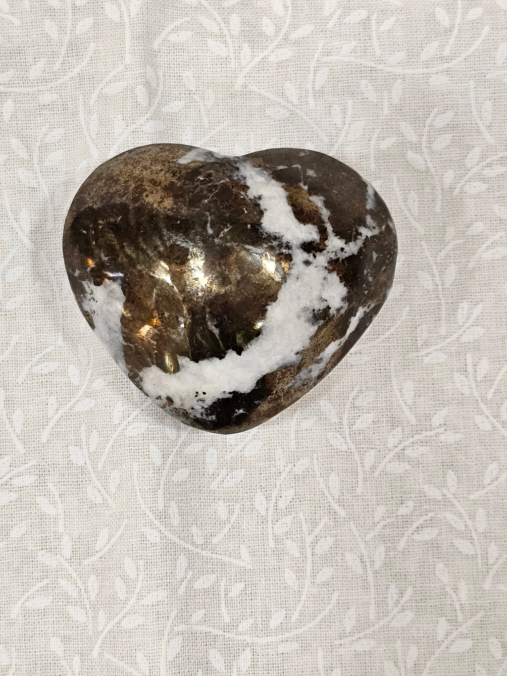 Pyrite Crystal Heart
