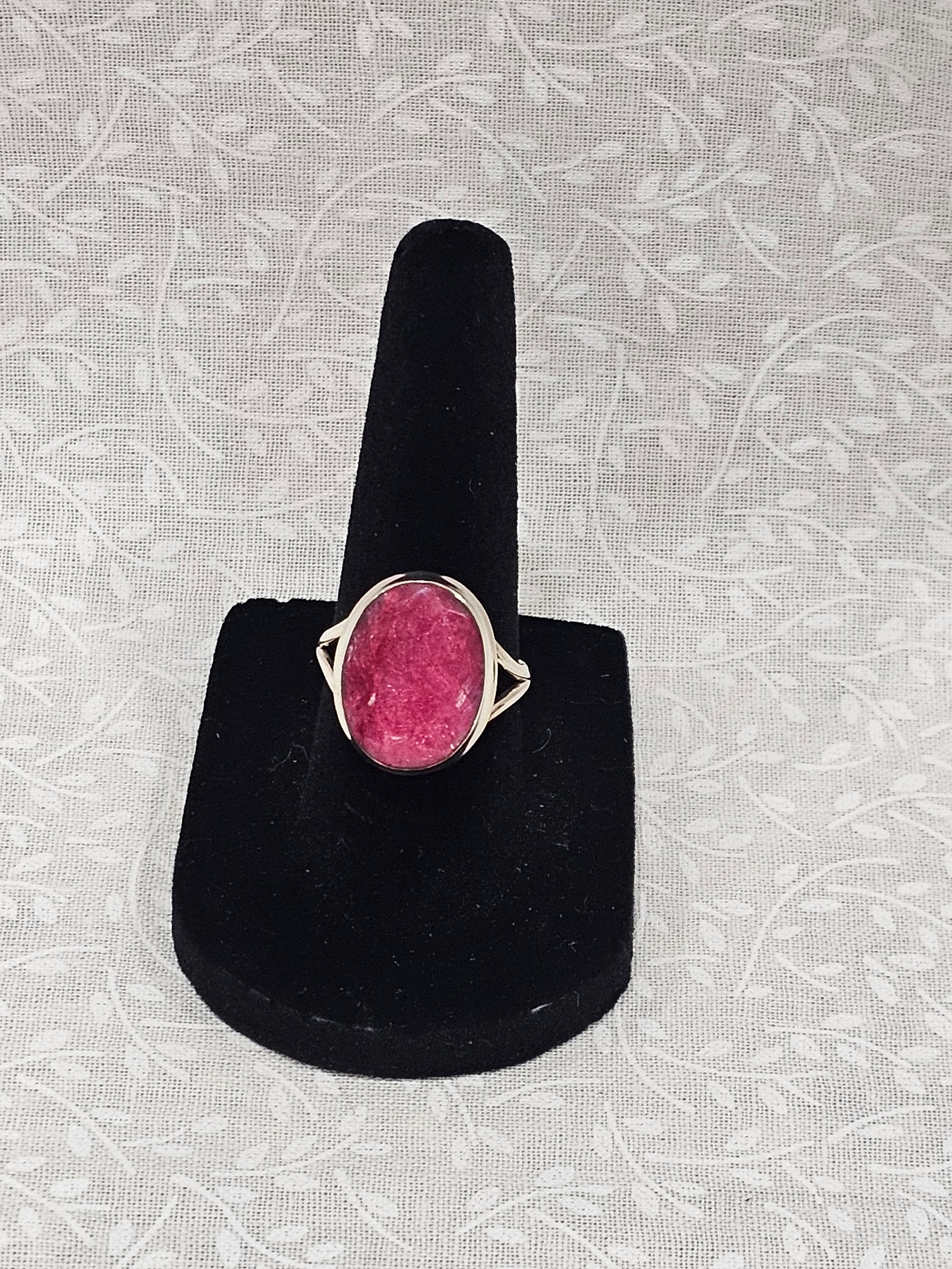 Sterling Silver Ruby Gemstone Ring 7