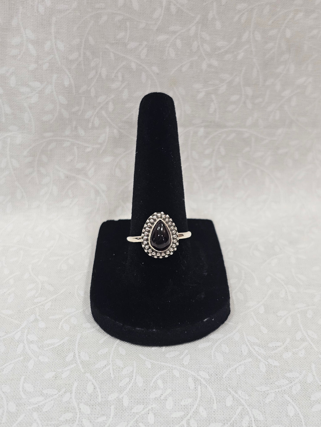 Sterling Silver Golden Amber Ring - Size 8