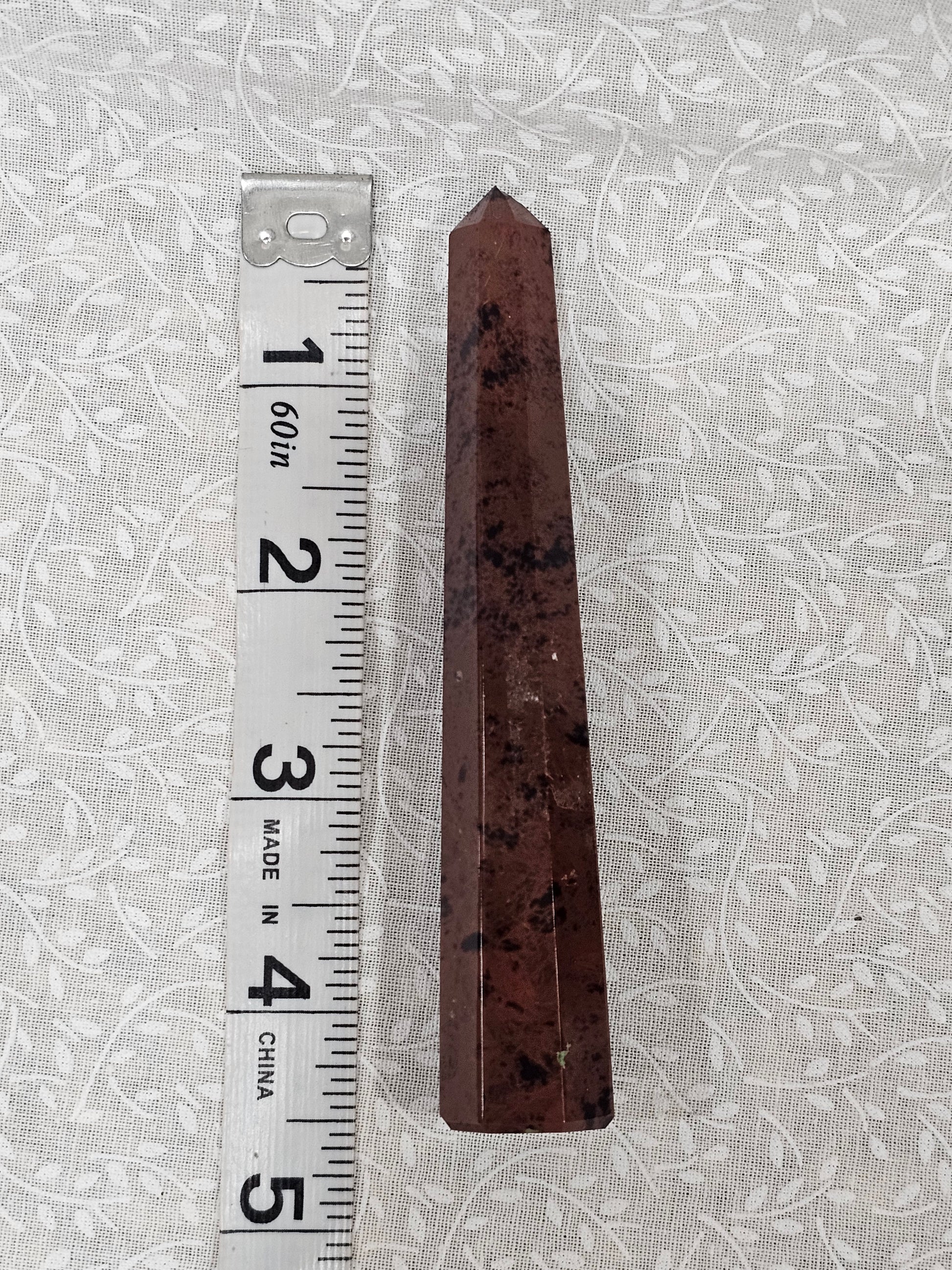 Mahogany Obsidian Crystal Tower