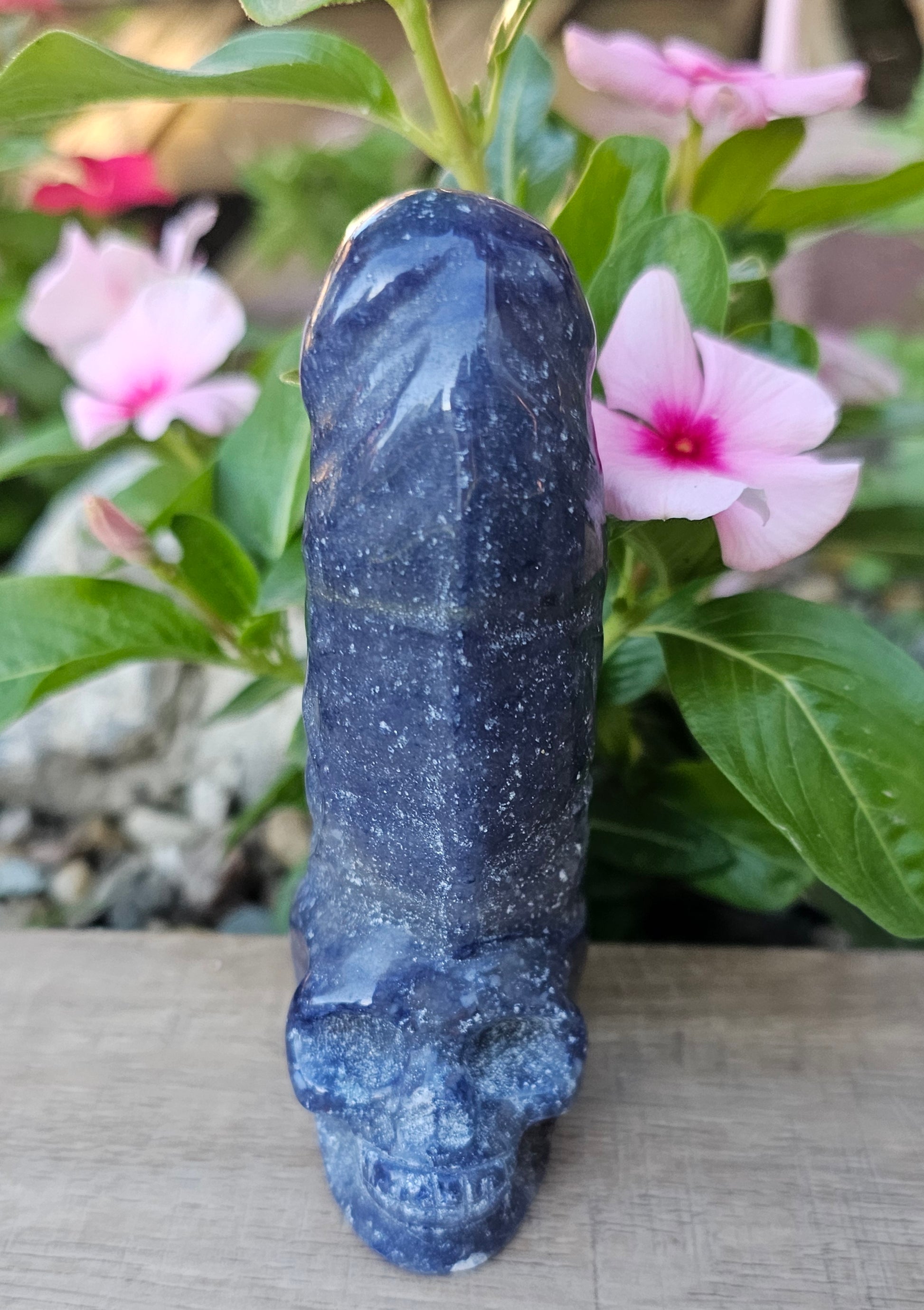 Sodalite Skull Carving   Crystal Skull