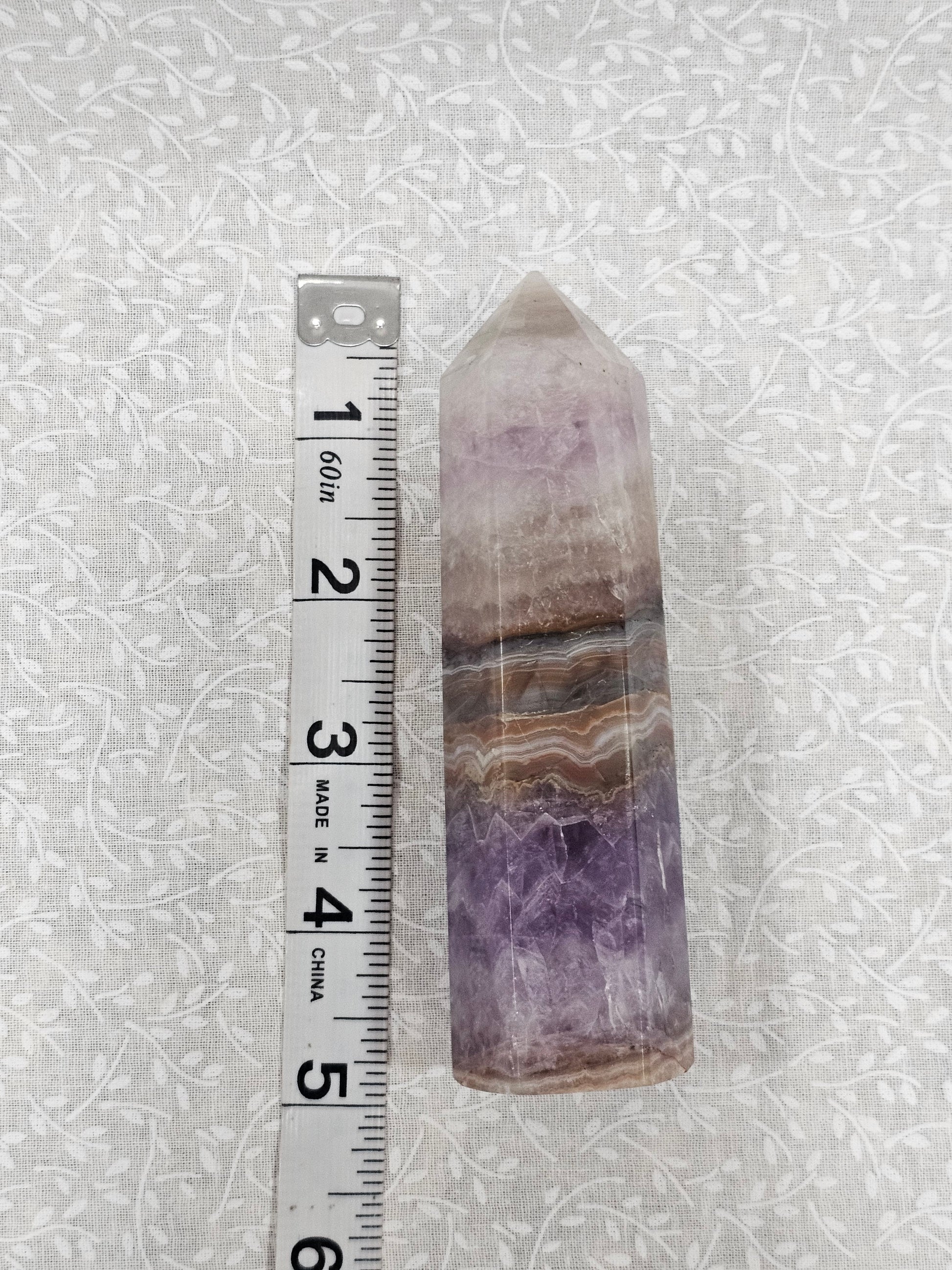 Amethyst Crazy Lace Agate Crystal Tower