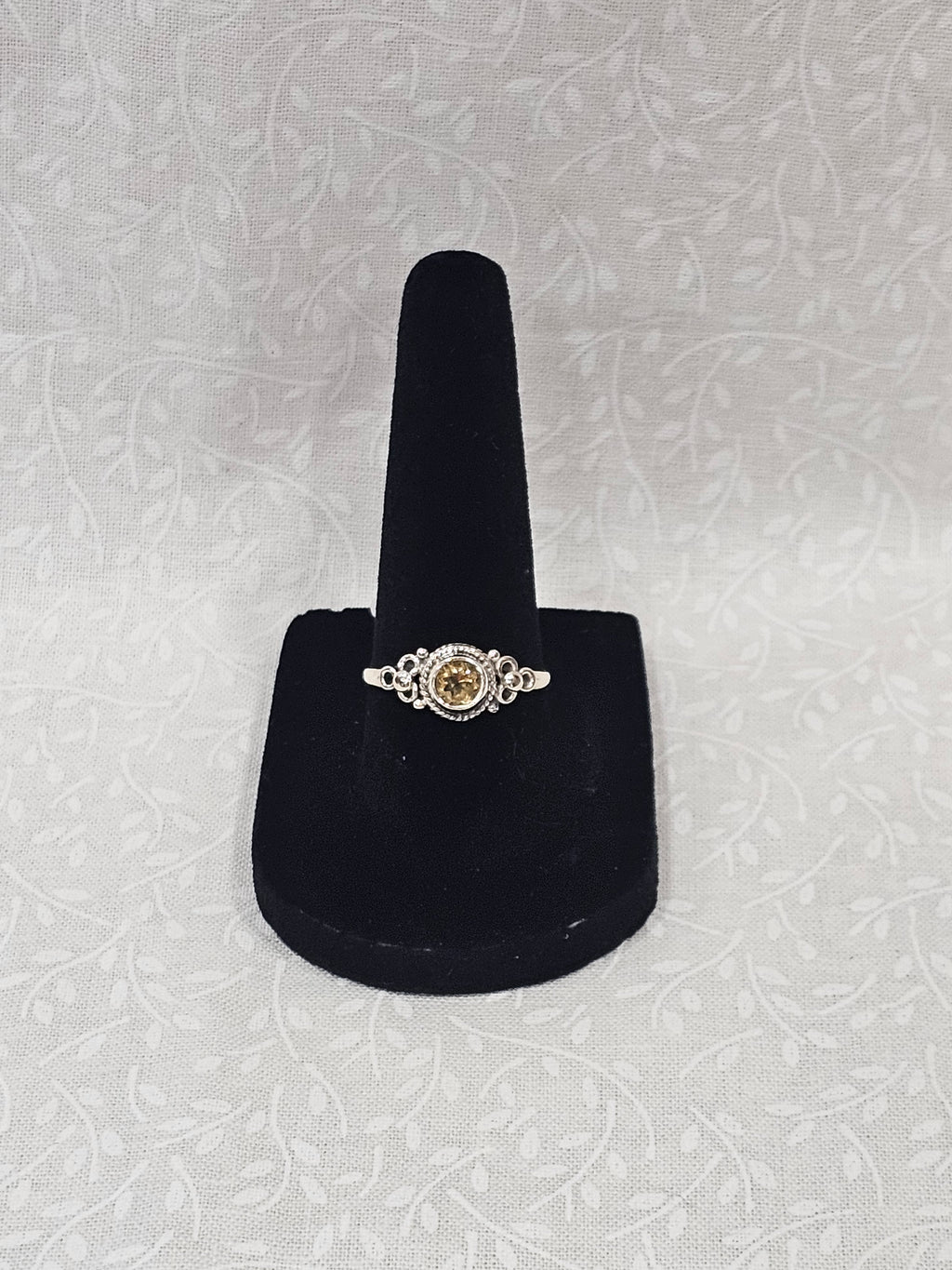 Sterling Silver Prosperity Citrine Ring Abundance Stone - Size 7.5