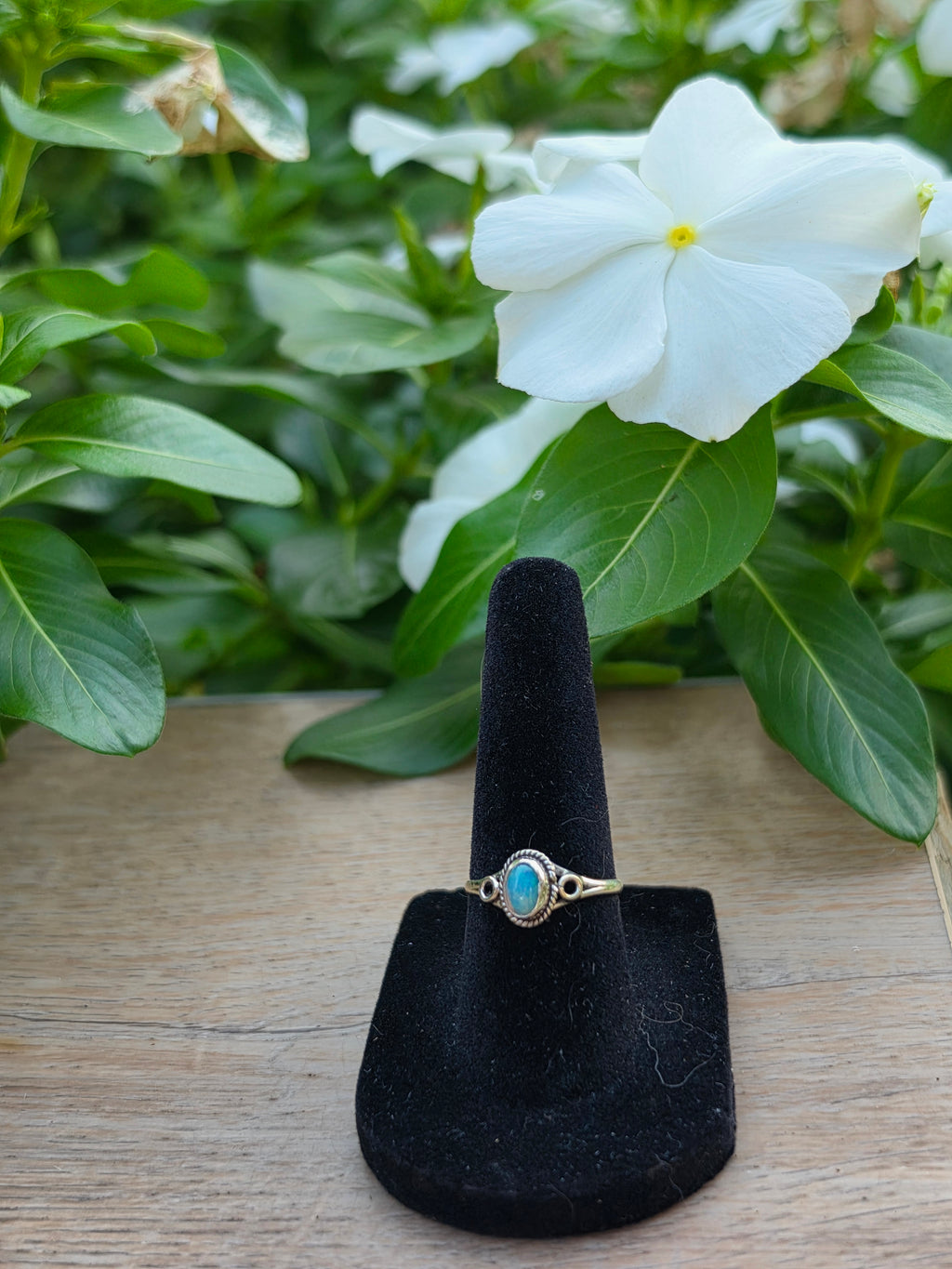 Sterling Silver Rainbow Moonstone Ring Size 5.5
