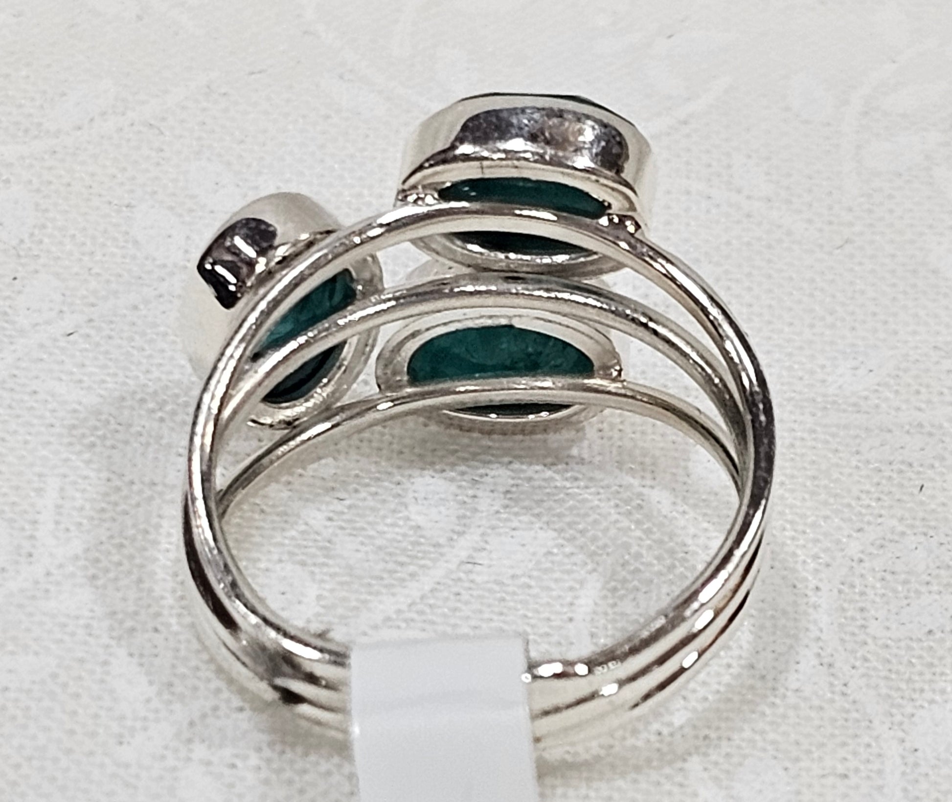 Sterling Silver Amazonite Gemstone Ring 6.5
