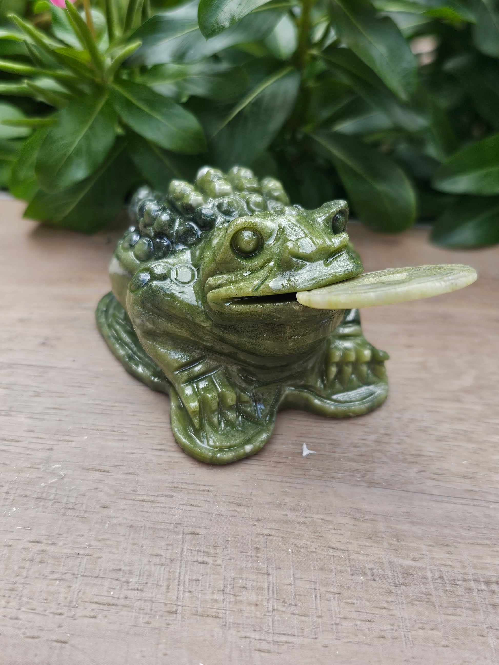 Money Frog Figurine - 4.5" Feng Shui Wealth Crystal
