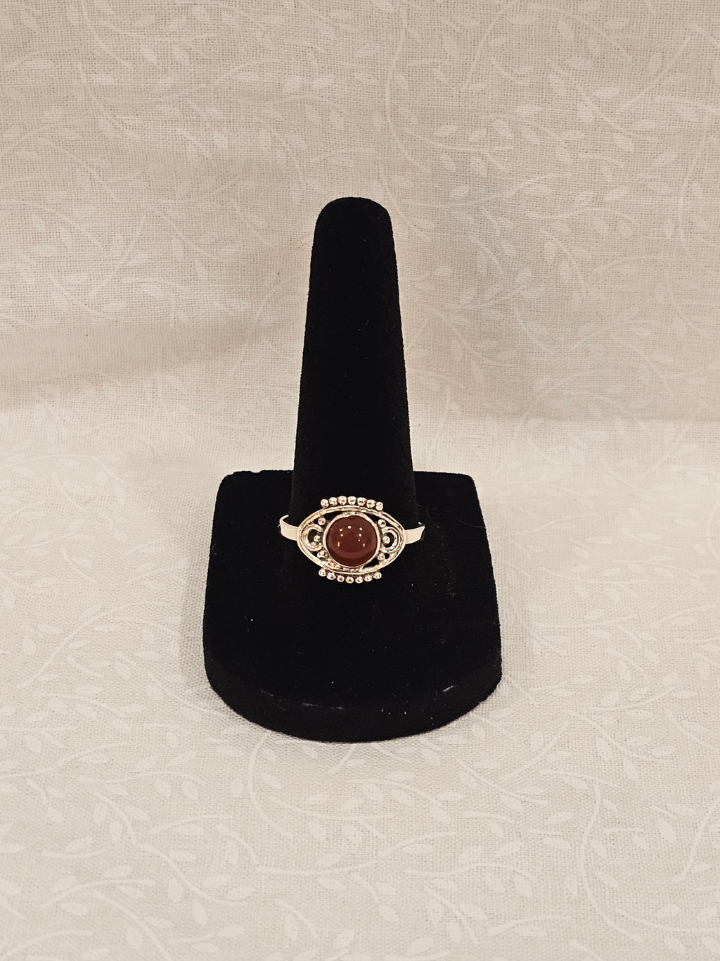 Sterling Silver Amber Gemstone Ring 9