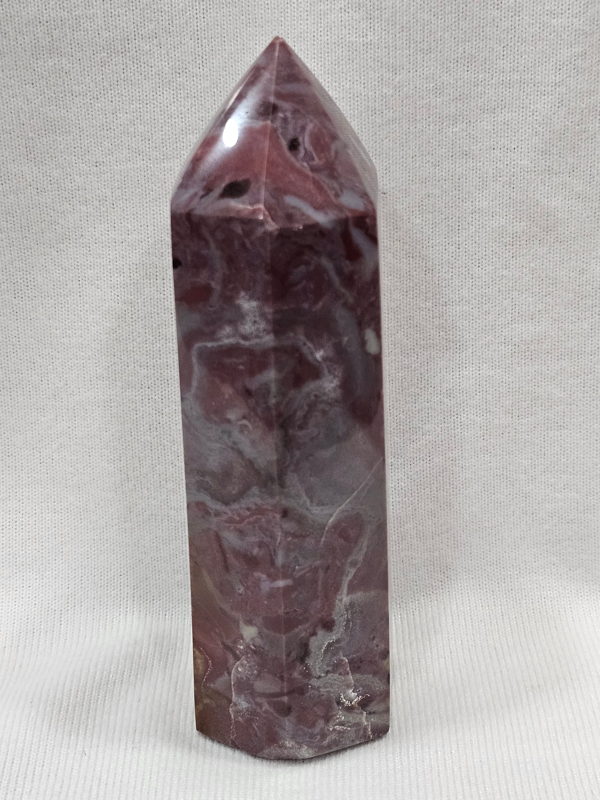Ocean Jasper Crystal Tower - Natural Polished Stone Point