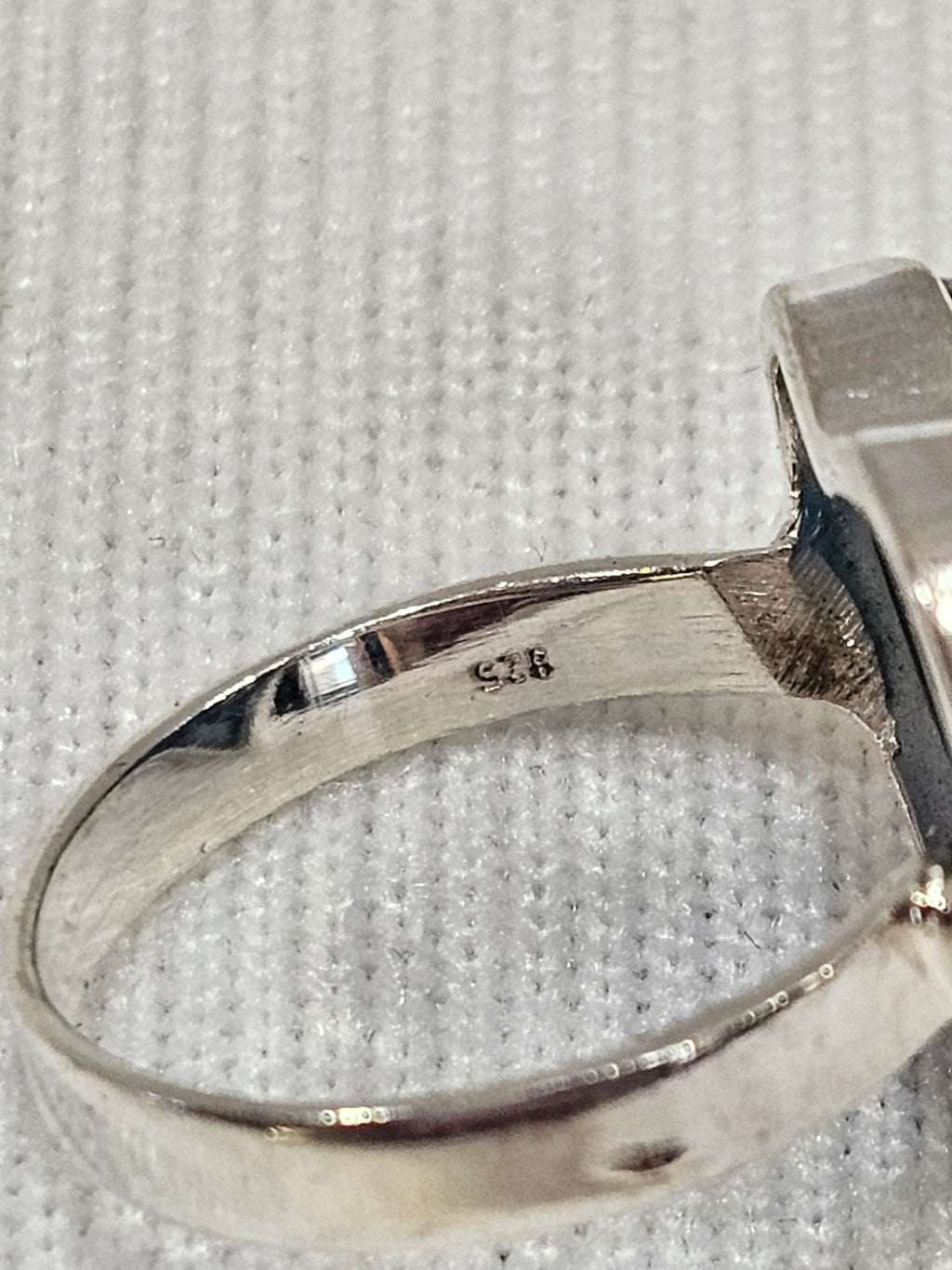 Blue Dahlia Heart Sterling Silver Ring Size 8