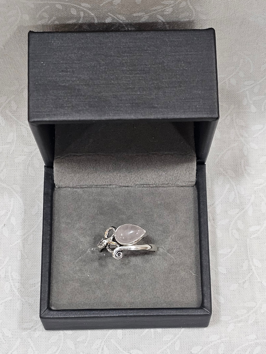 Sterling Silver Rose Quartz Gemstone Ring 6