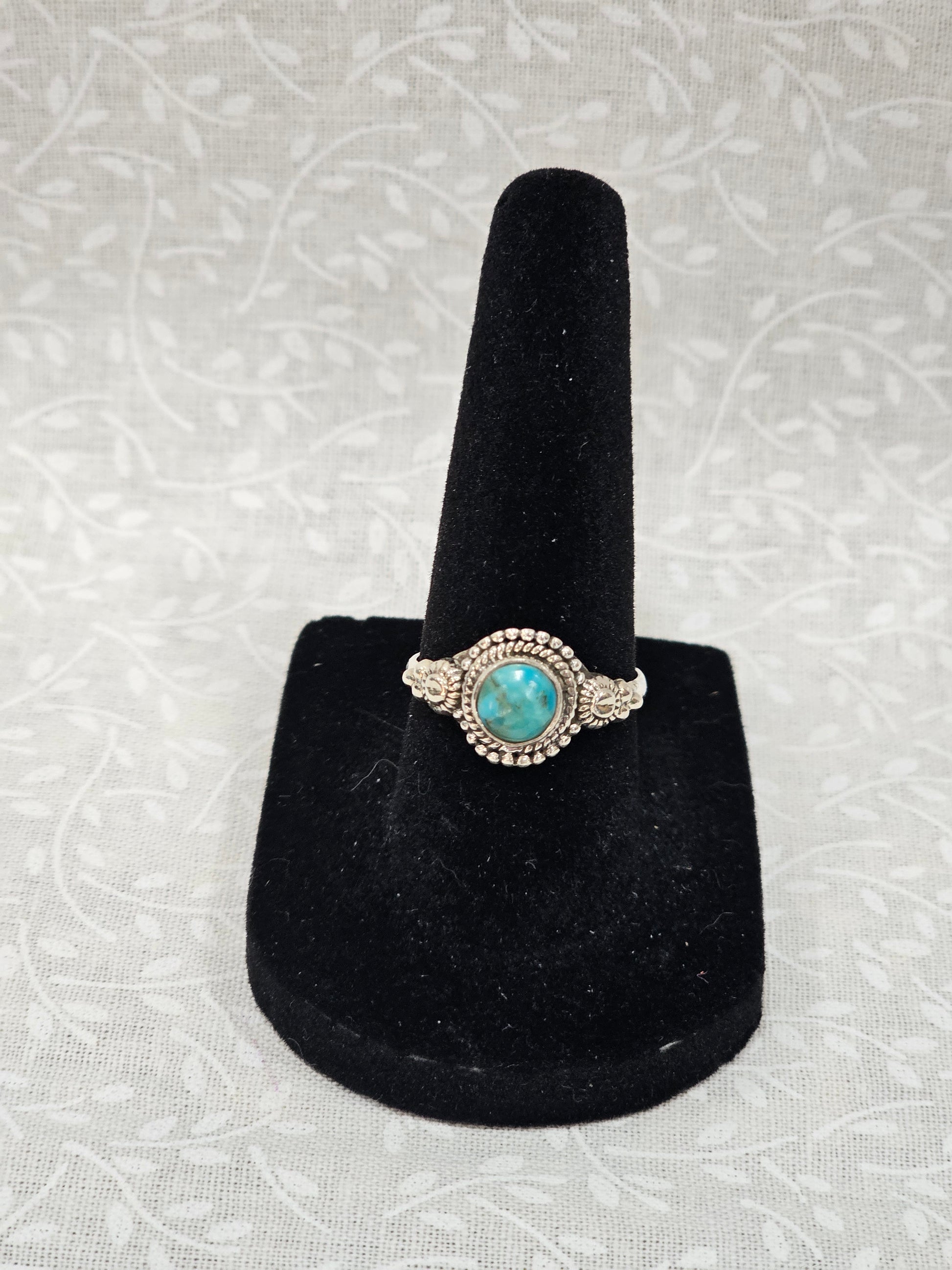 Sterling Silver Turquoise Gemstone Ring 7