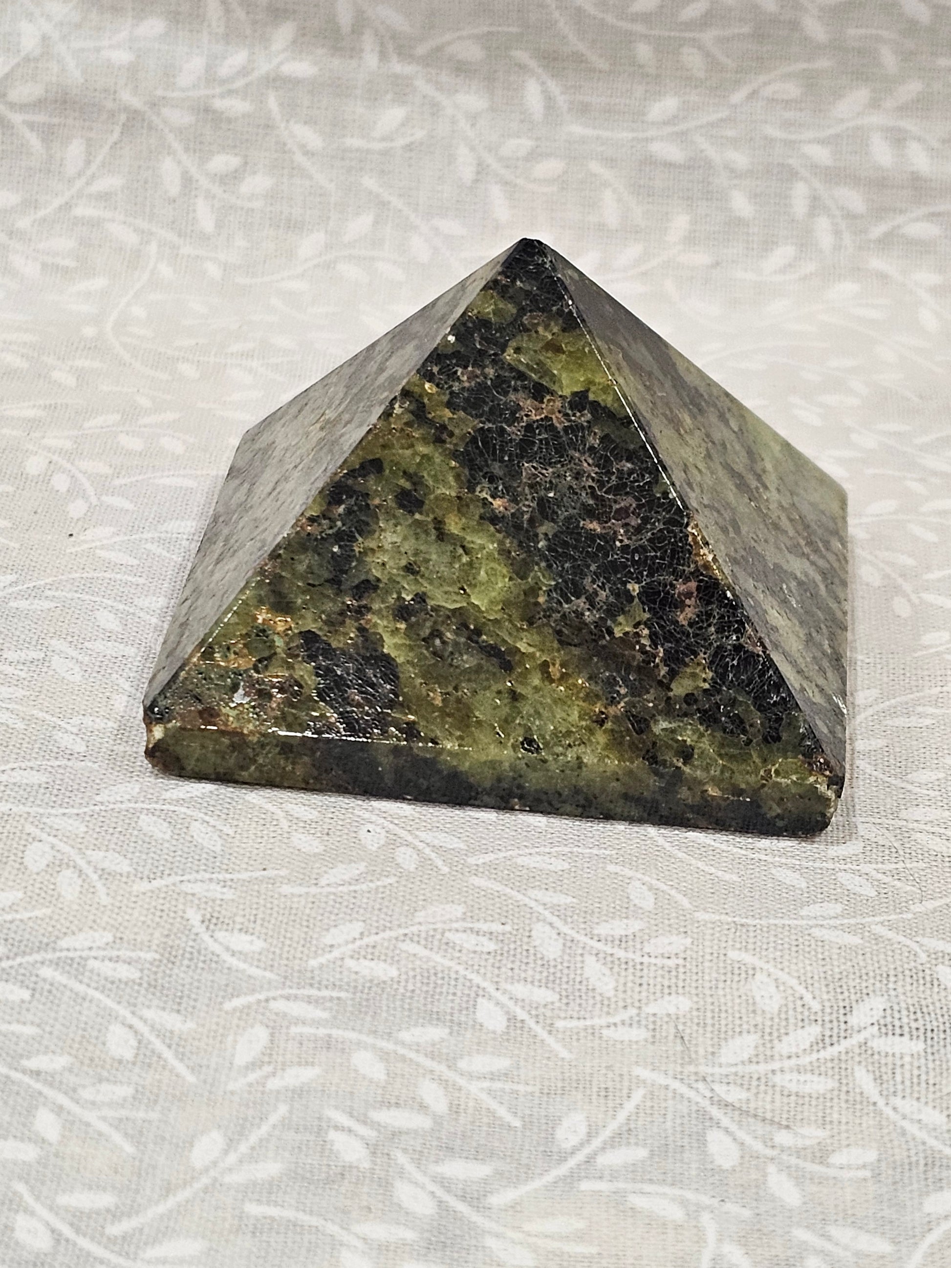 Serpentine Crystal Pyramid 2 Inch