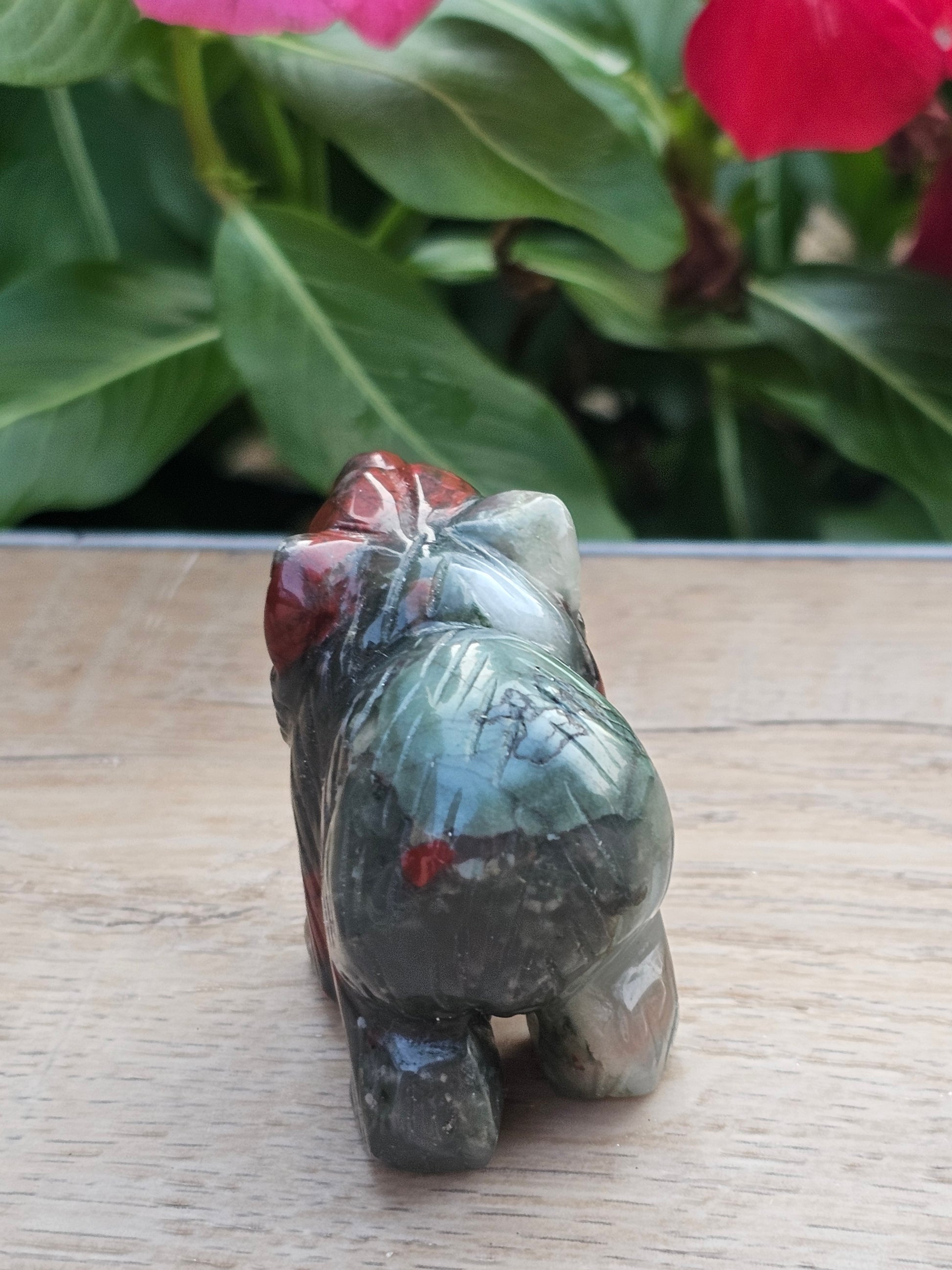 African Bloodstone Crystal Bear