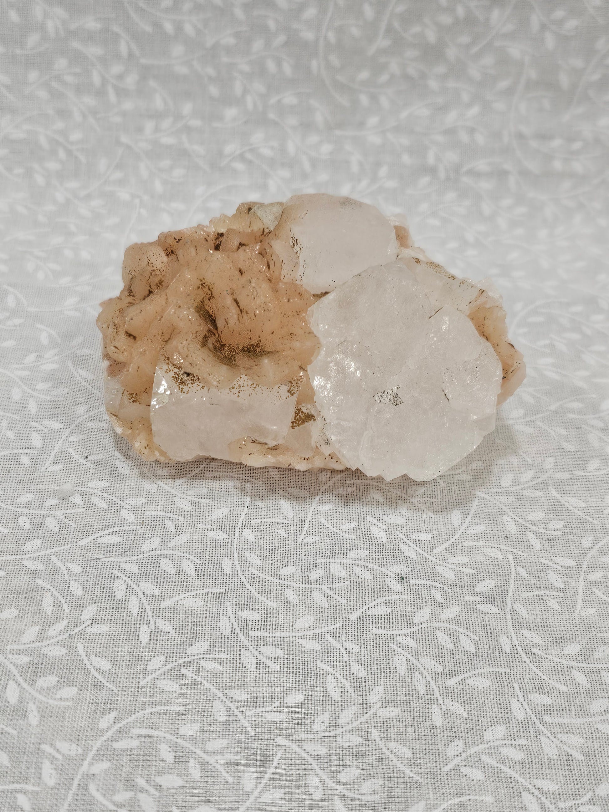 Stillbite with Apophyllite Raw Crystal Cluster