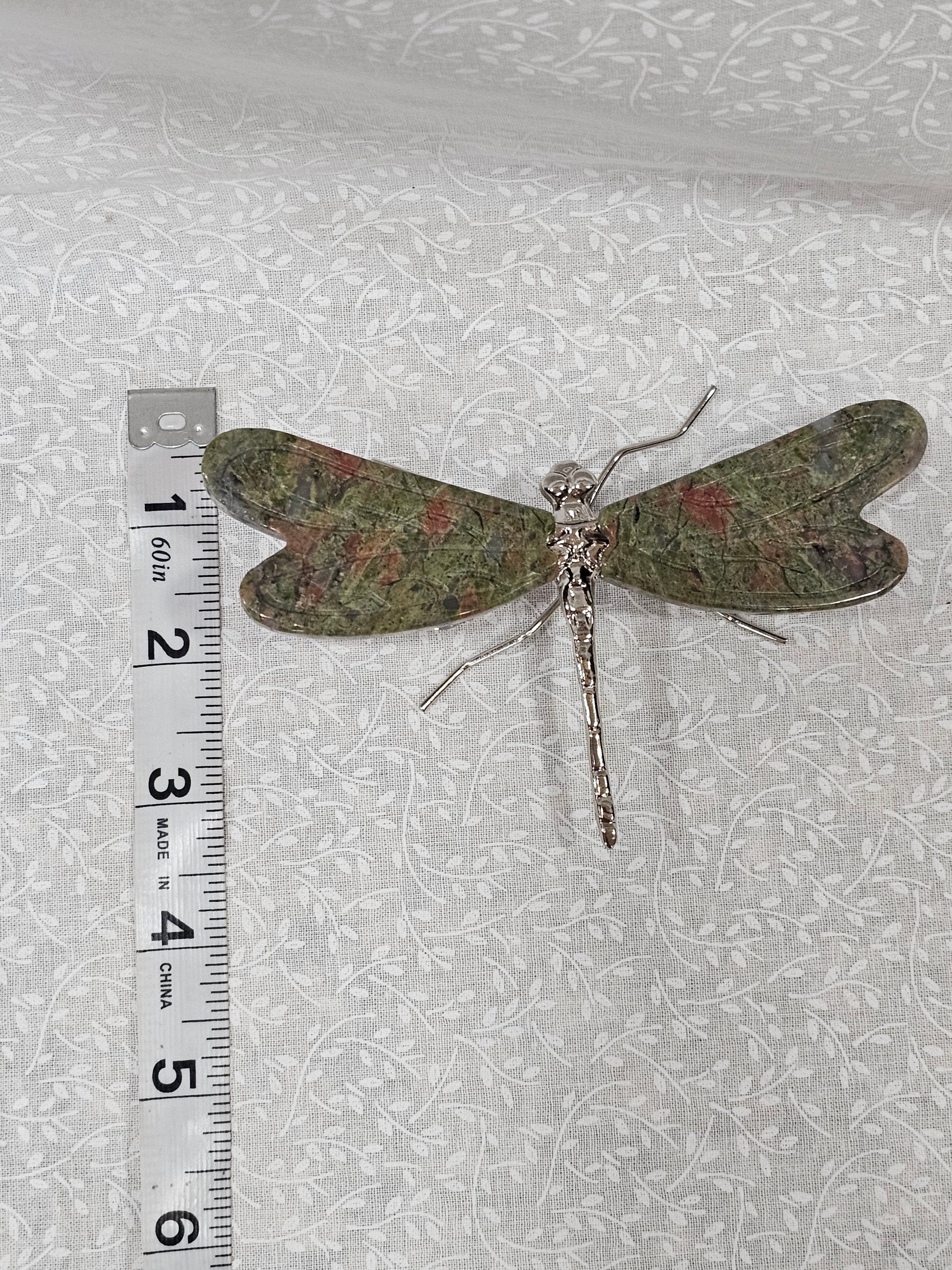 Ruby Zoisite Crystal Dragonfly