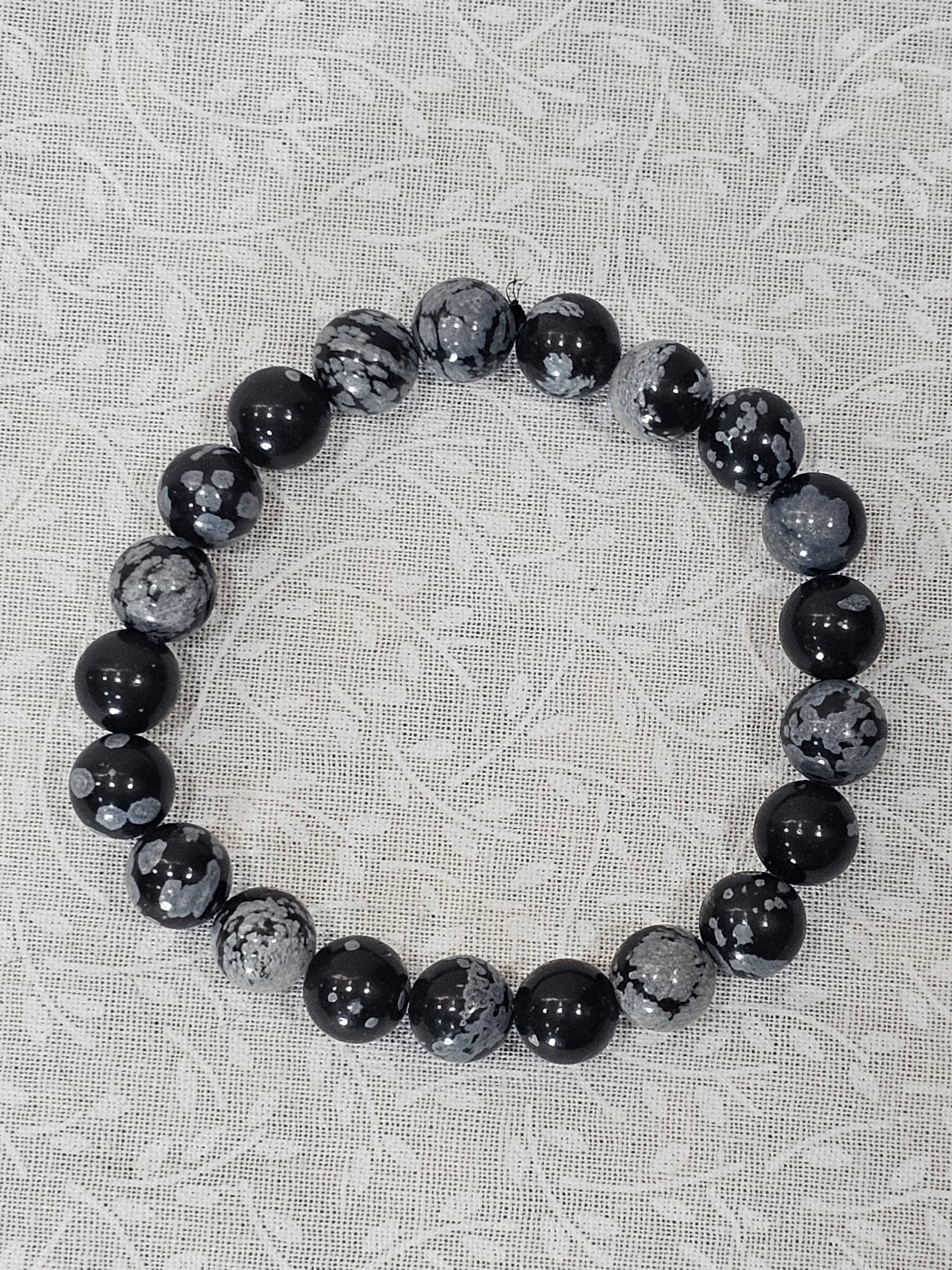 Snowflake Obsidian Crystal Bracelet