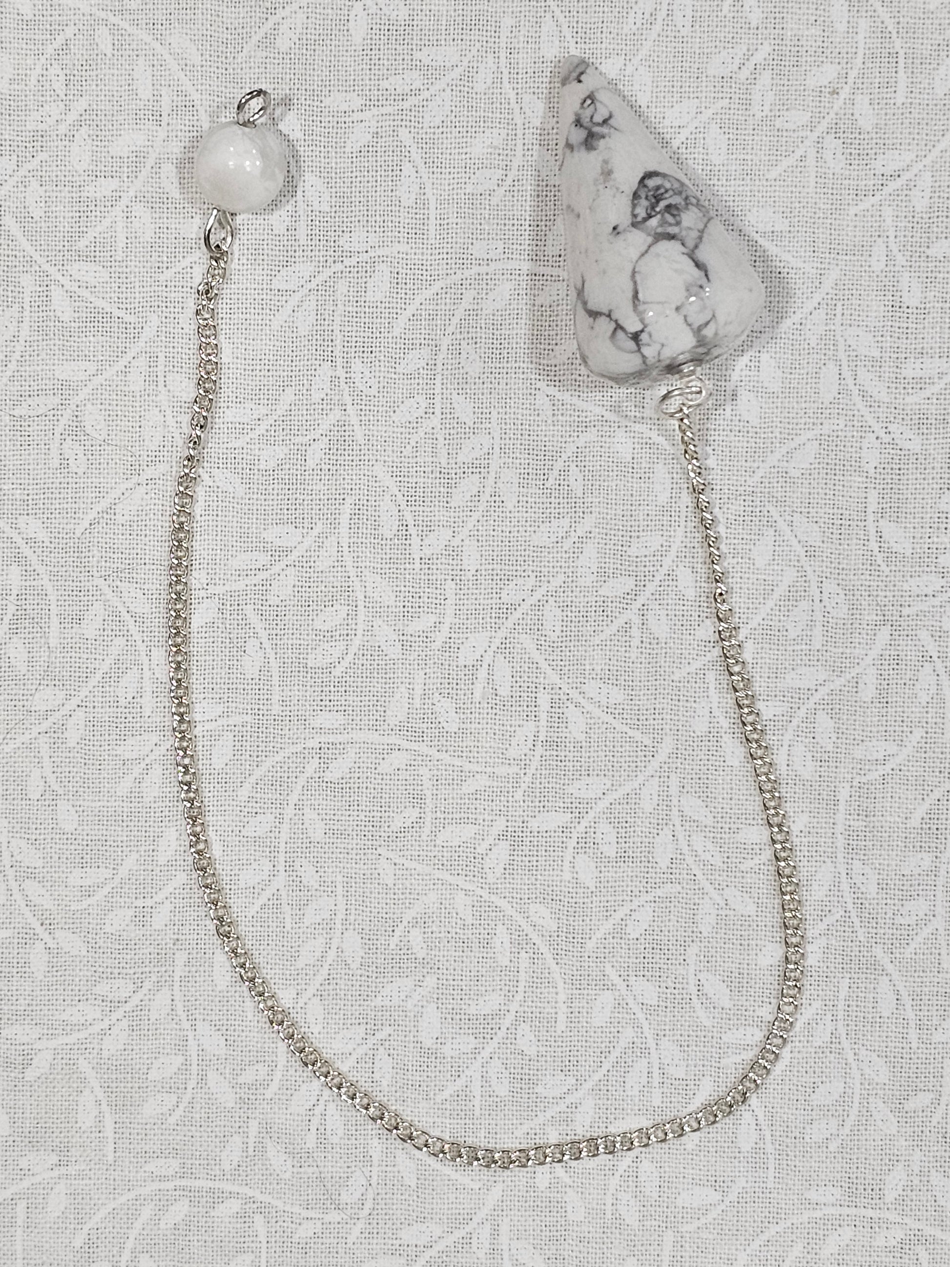 Howelite Crystal Pendulum