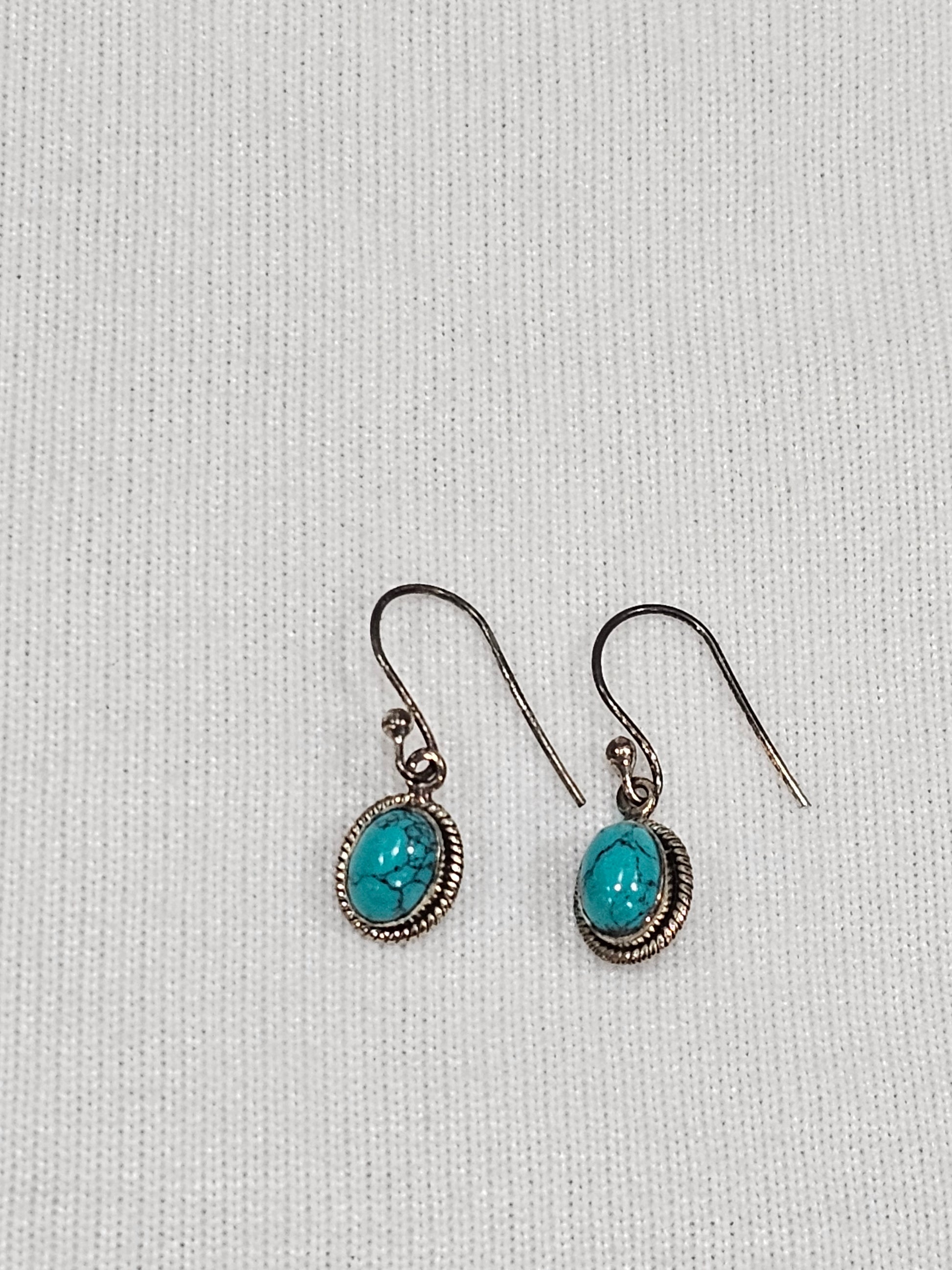 Turquoise Dangle Sterling Silver Earrings