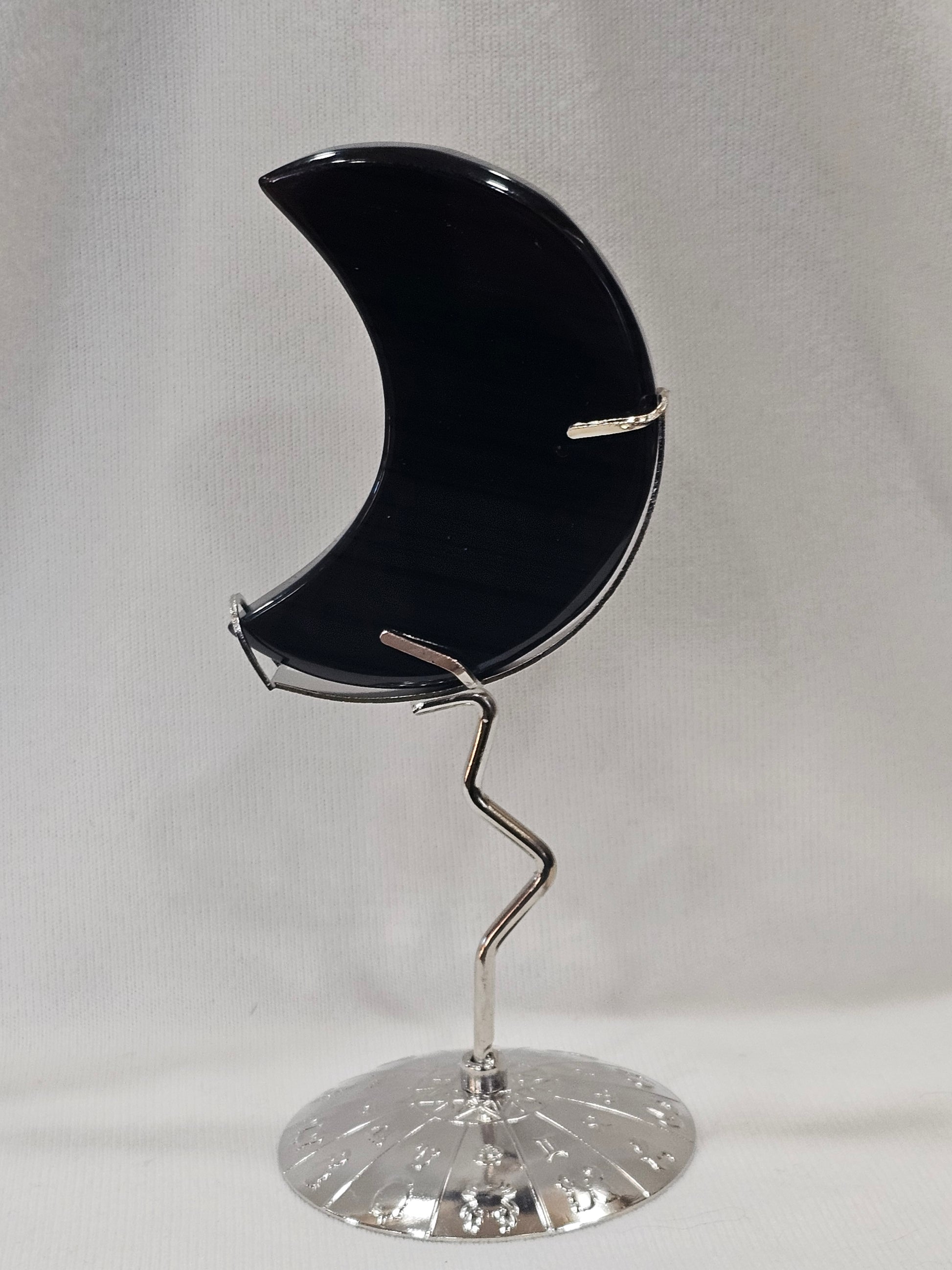 Midnight Lace Obsidian Crystal Moon