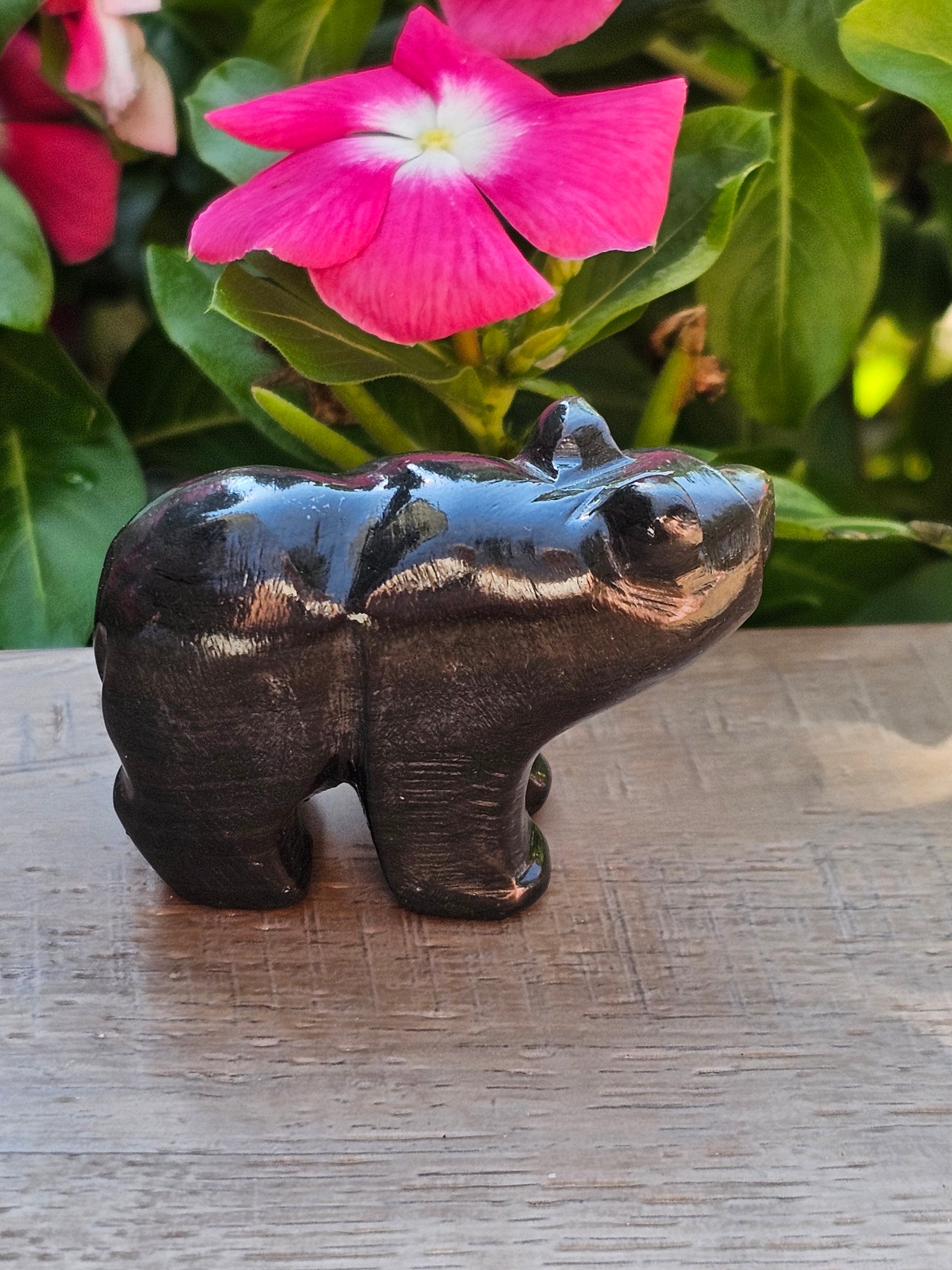 Black Obsidian Crystal Bear
