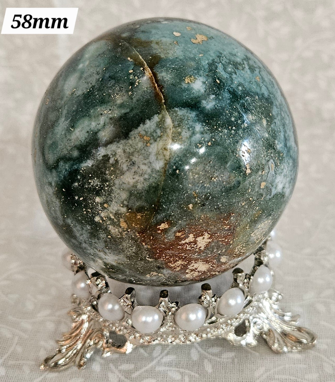 Ocean Jasper Crystal Sphere 58mm Multicolor - Natural Stone