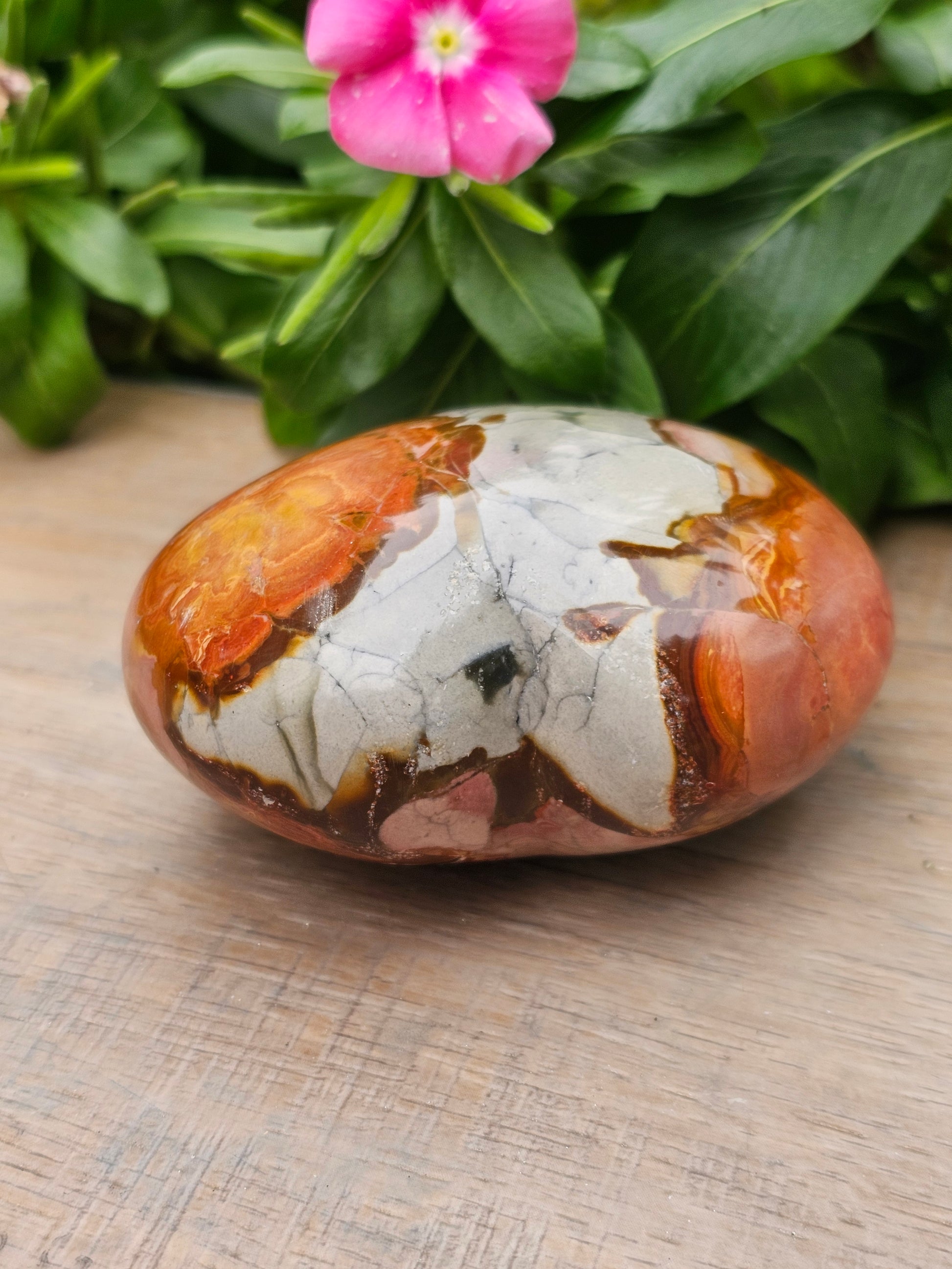 Polychrome Jasper Crystal Heart  Natural Stone Carving