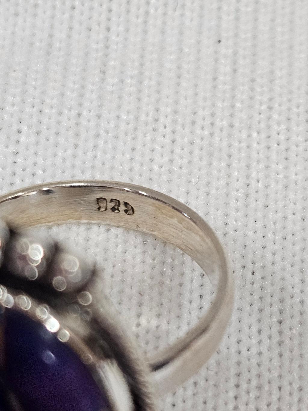 Blue Peacock Dahlia Turquoise 9.25 Sterling Silver Ring 8