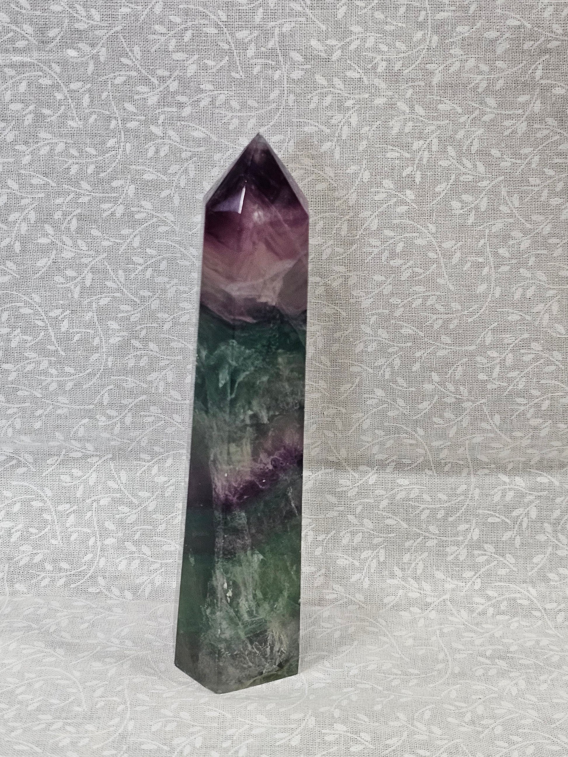 Rainbow Fluorite Crystal Tower