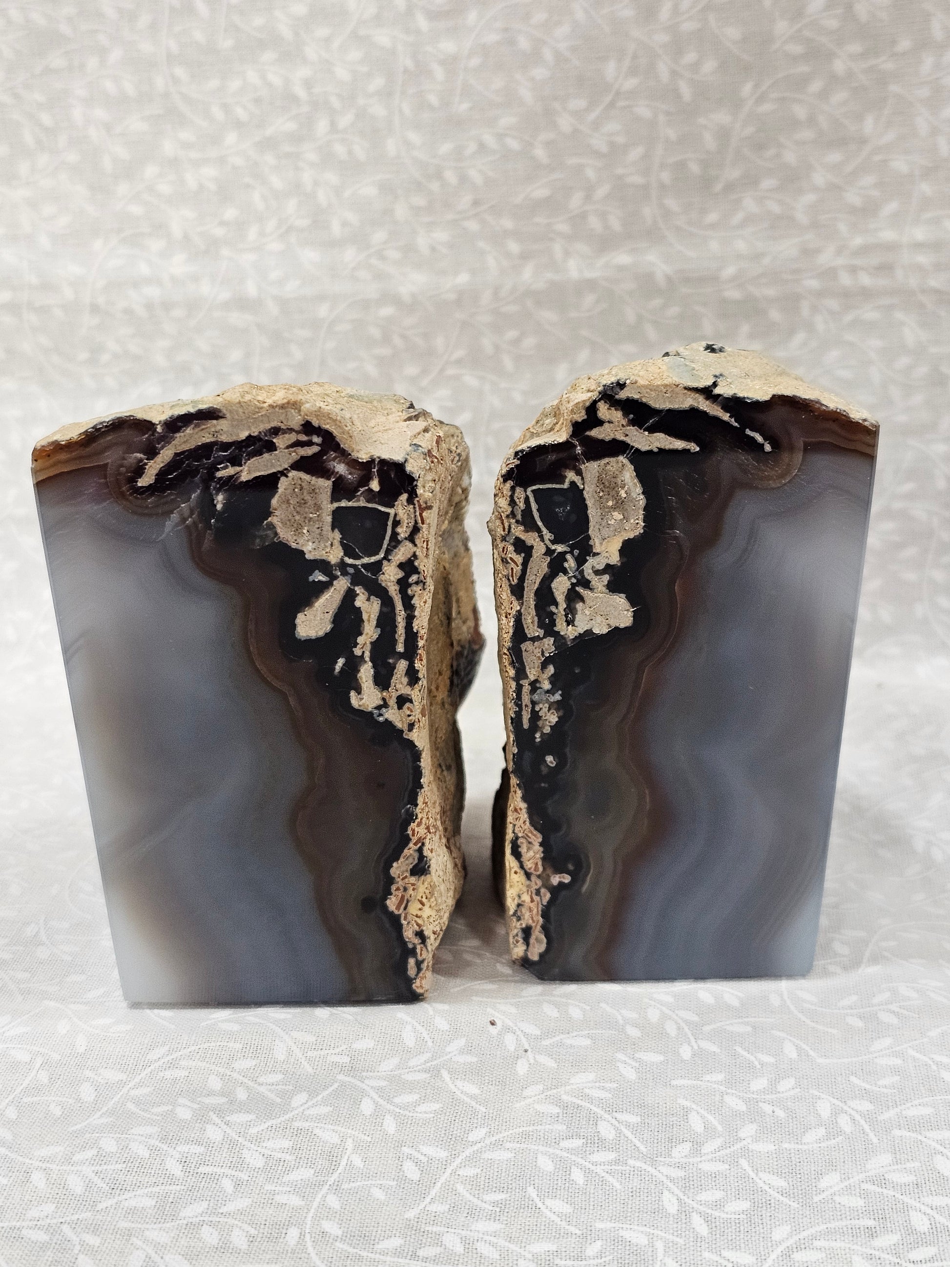 Agate Crystal Bookends