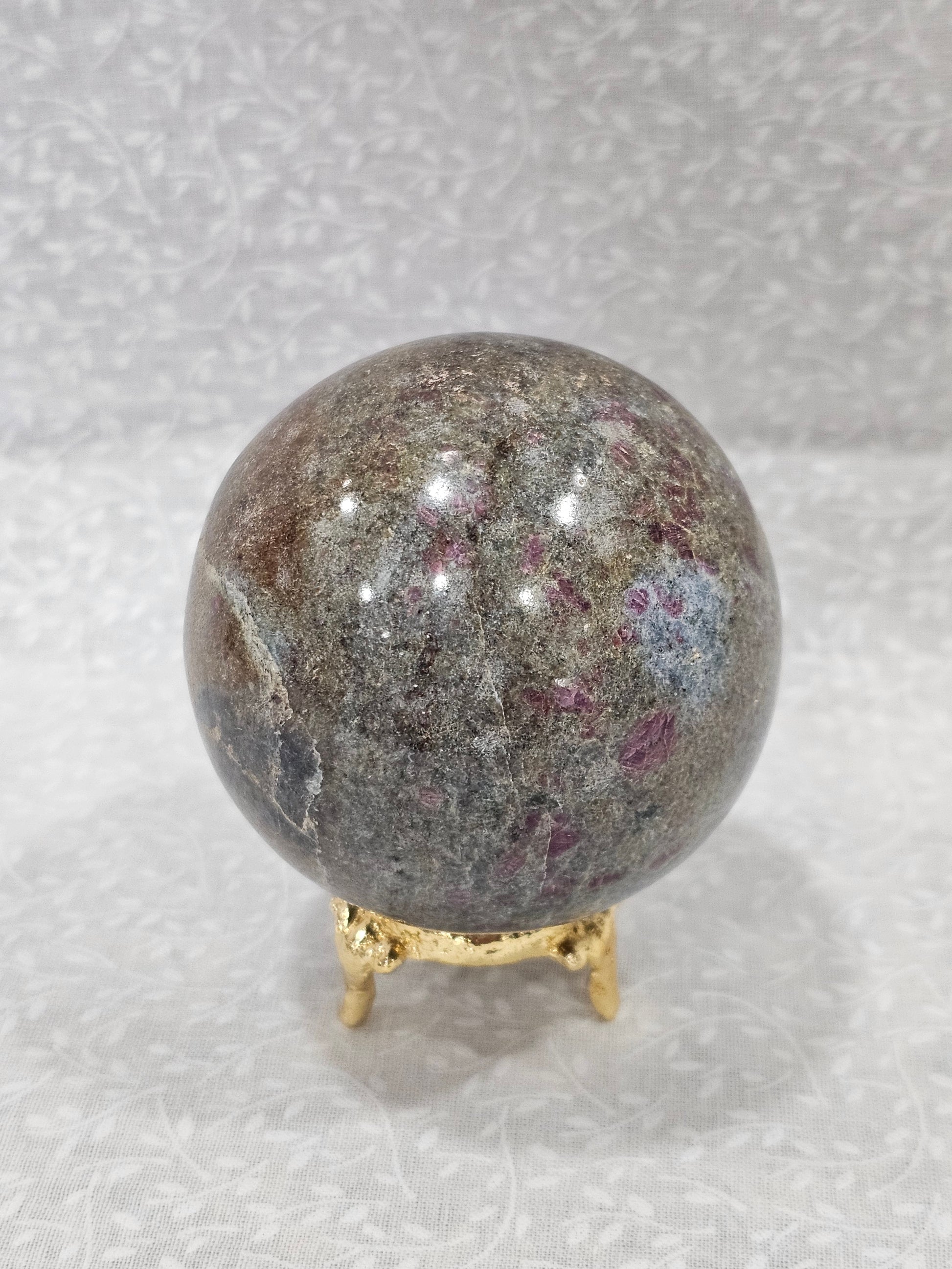 Ruby Zoisite Crystal Sphere
