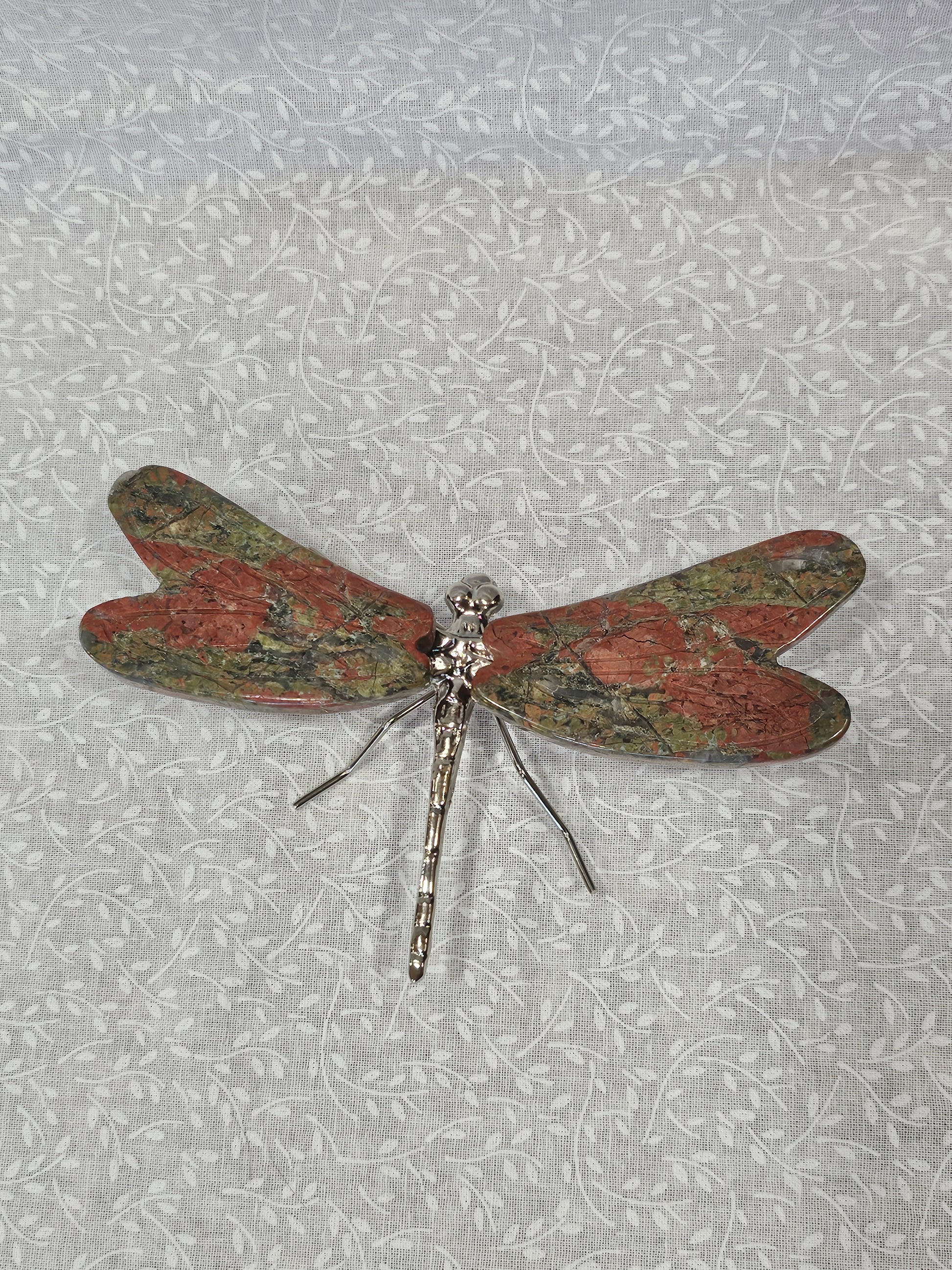 Jasper Crystal Dragonfly 5.5 Inch