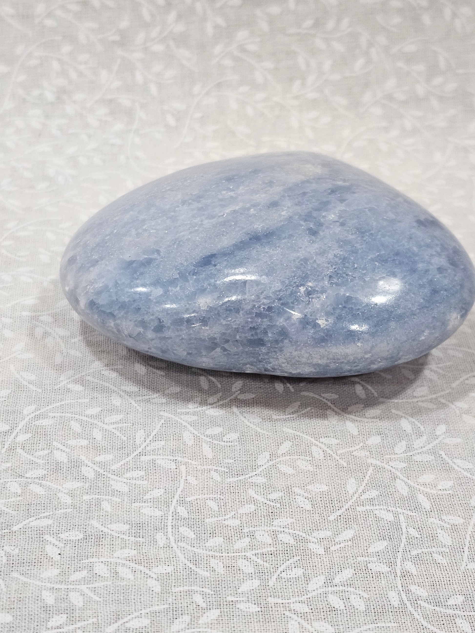 Blue Calcite Crystal Heart