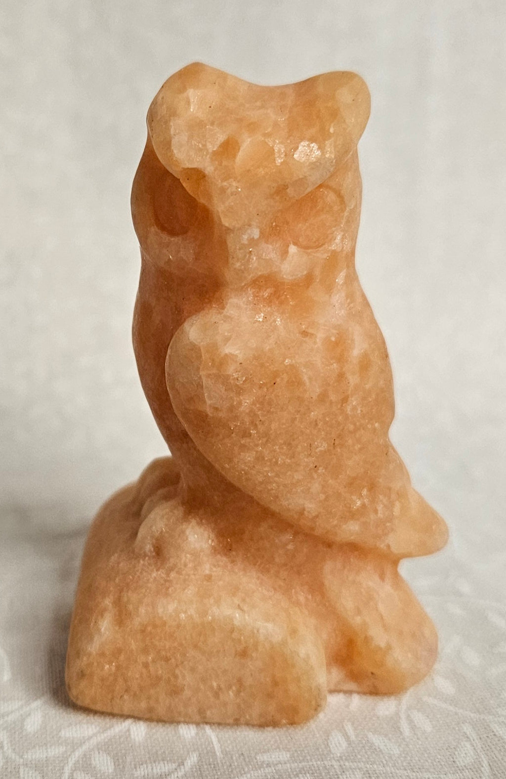 Orange Calcite Crystal Owl