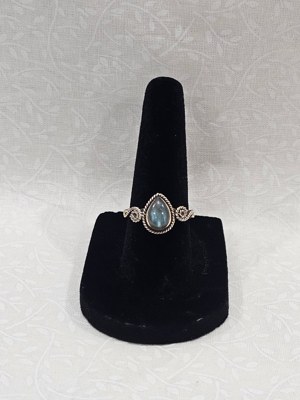 Sterling Silver Tiger Eye Crystal Gemstone Ring - Size 8