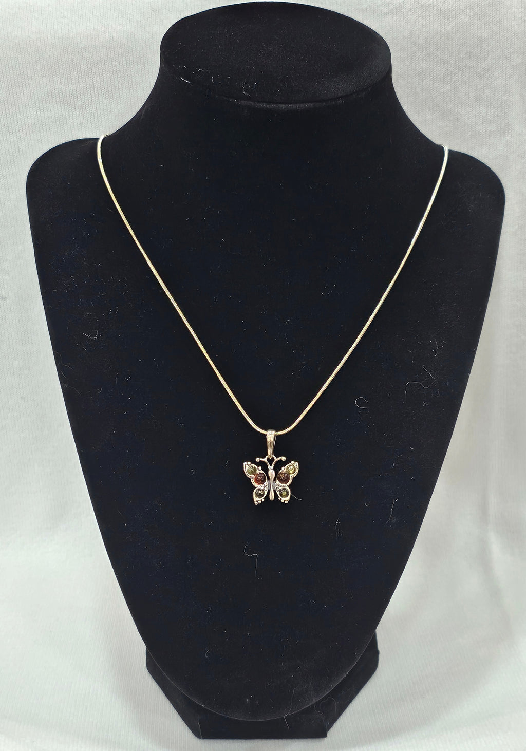 Baltic Amber Butterfly Necklace