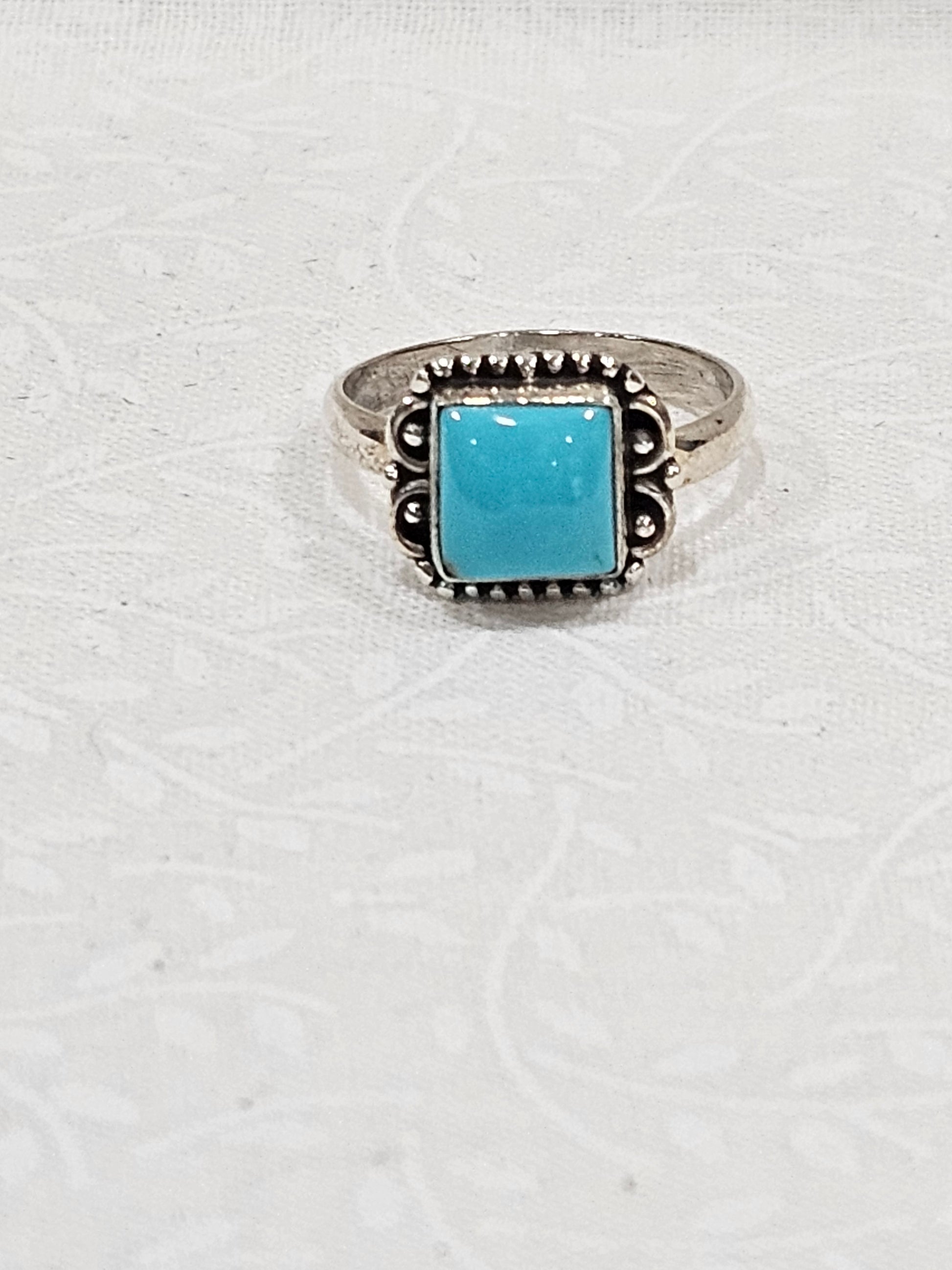 Sterling Silver Turquoise Gemstone Ring 6