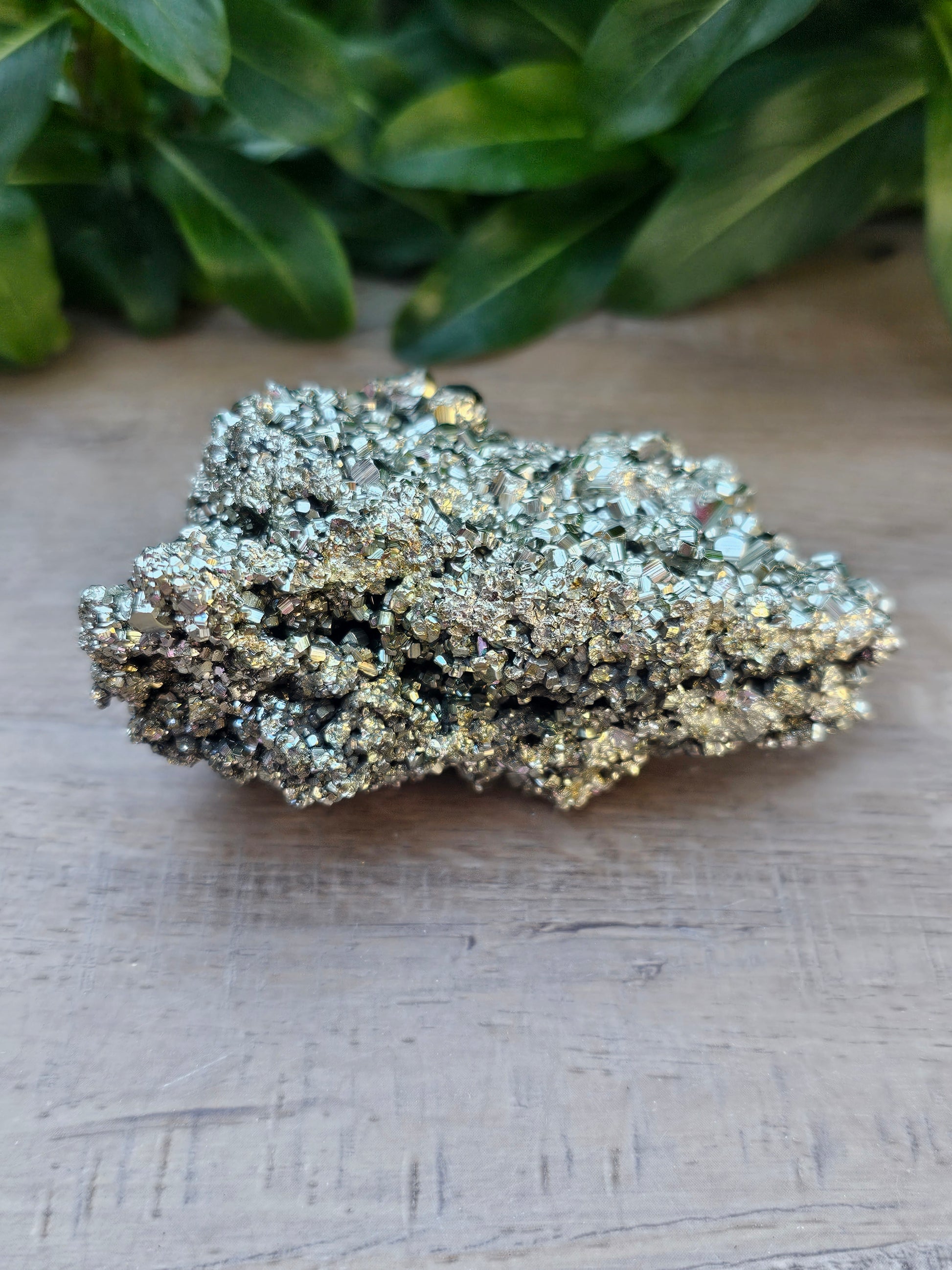 Natural Pyrite Crystal Cluster - 3.1" x 2.1" Raw Fool's Gold Specimen