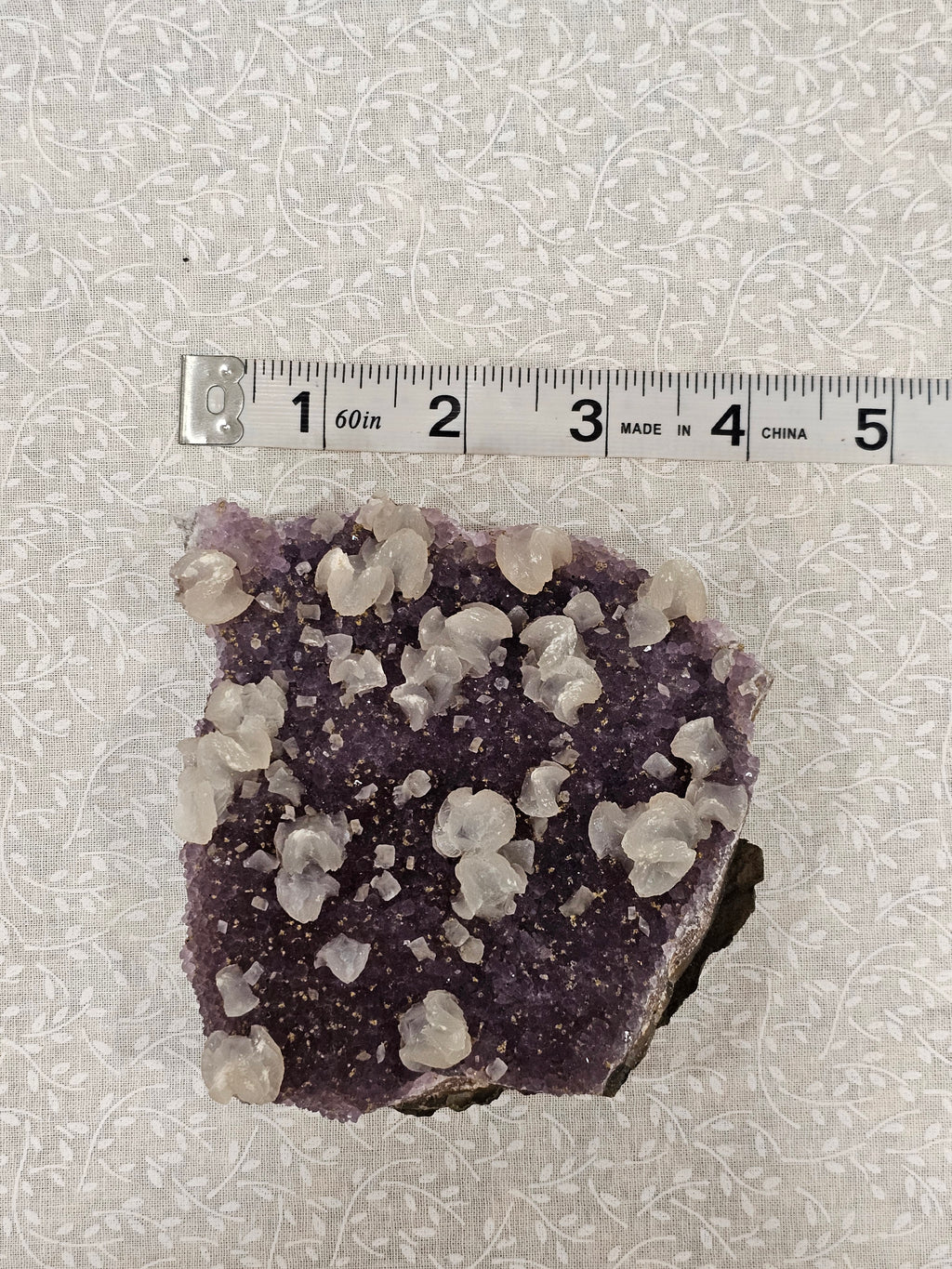 Amethyst & Calcite with Inclusion Raw Crystal Cluster
