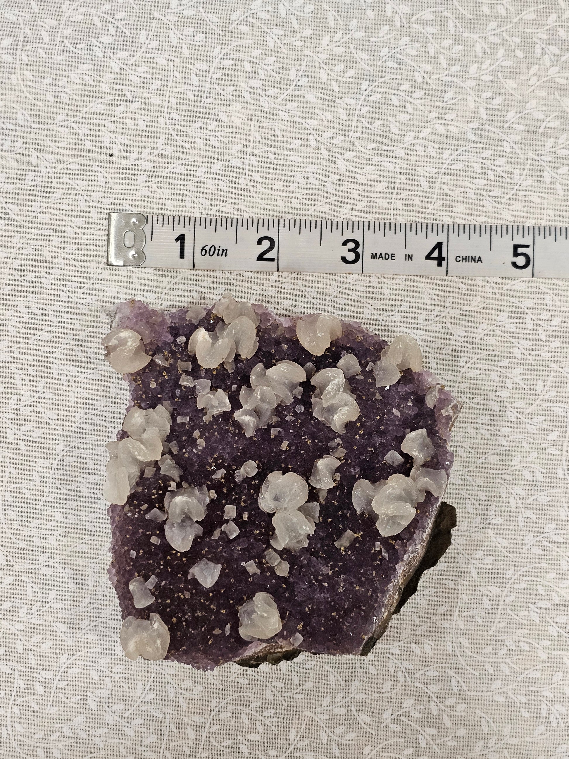 Amethyst & Calcite with Inclusion Raw Crystal Cluster