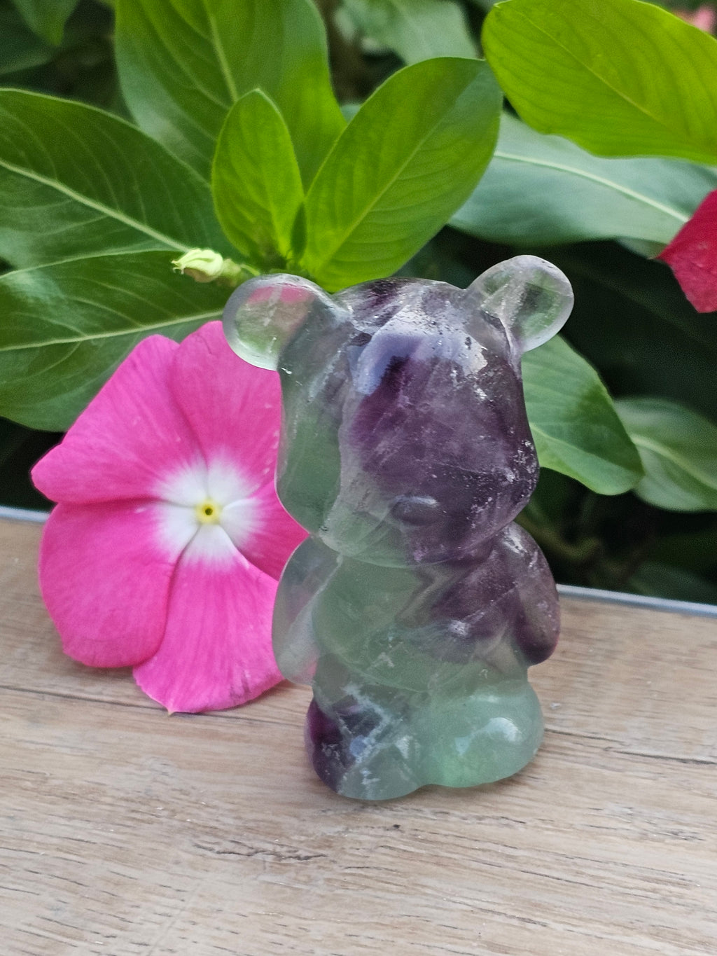 Rainbow Fluorite Crystal Bear